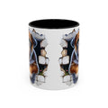 Bulldog Peek-A-Boo Accent Coffee Mug — Cute English Bulldog Coffee Cup (11/15 oz)