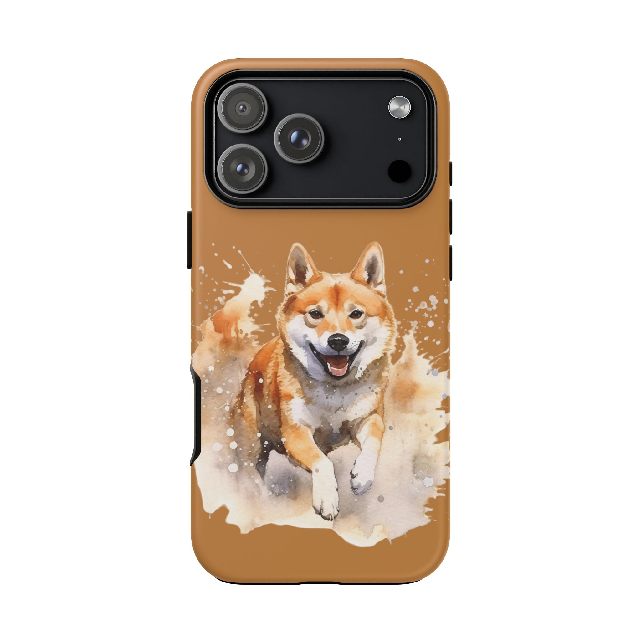 Shiba Inu Phone Case — Energetic Watercolor Dog Protective Case