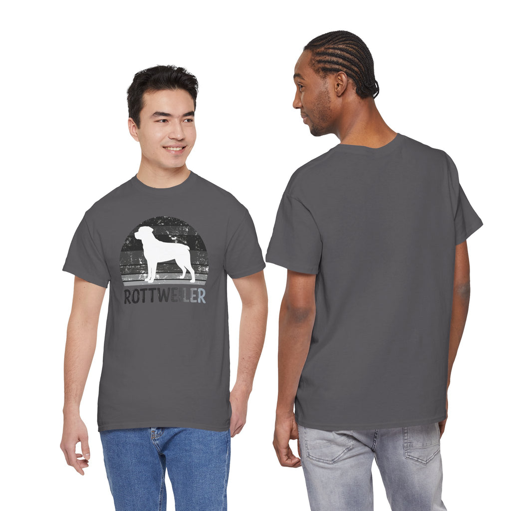 Rottweiler Retro Sunset T-Shirt – Unisex Dog Lover Graphic Tee