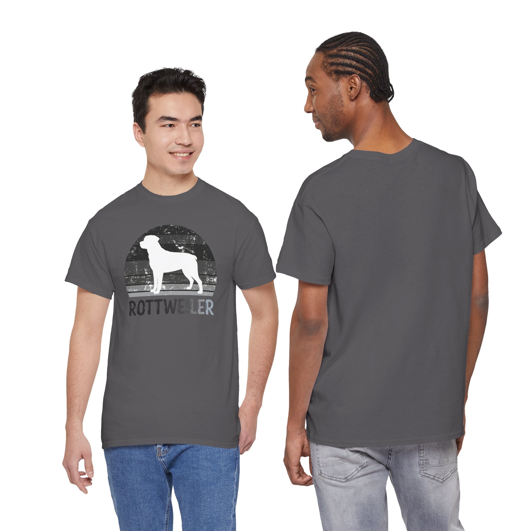 Rottweiler Retro Sunset T-Shirt – Unisex Dog Lover Graphic Tee