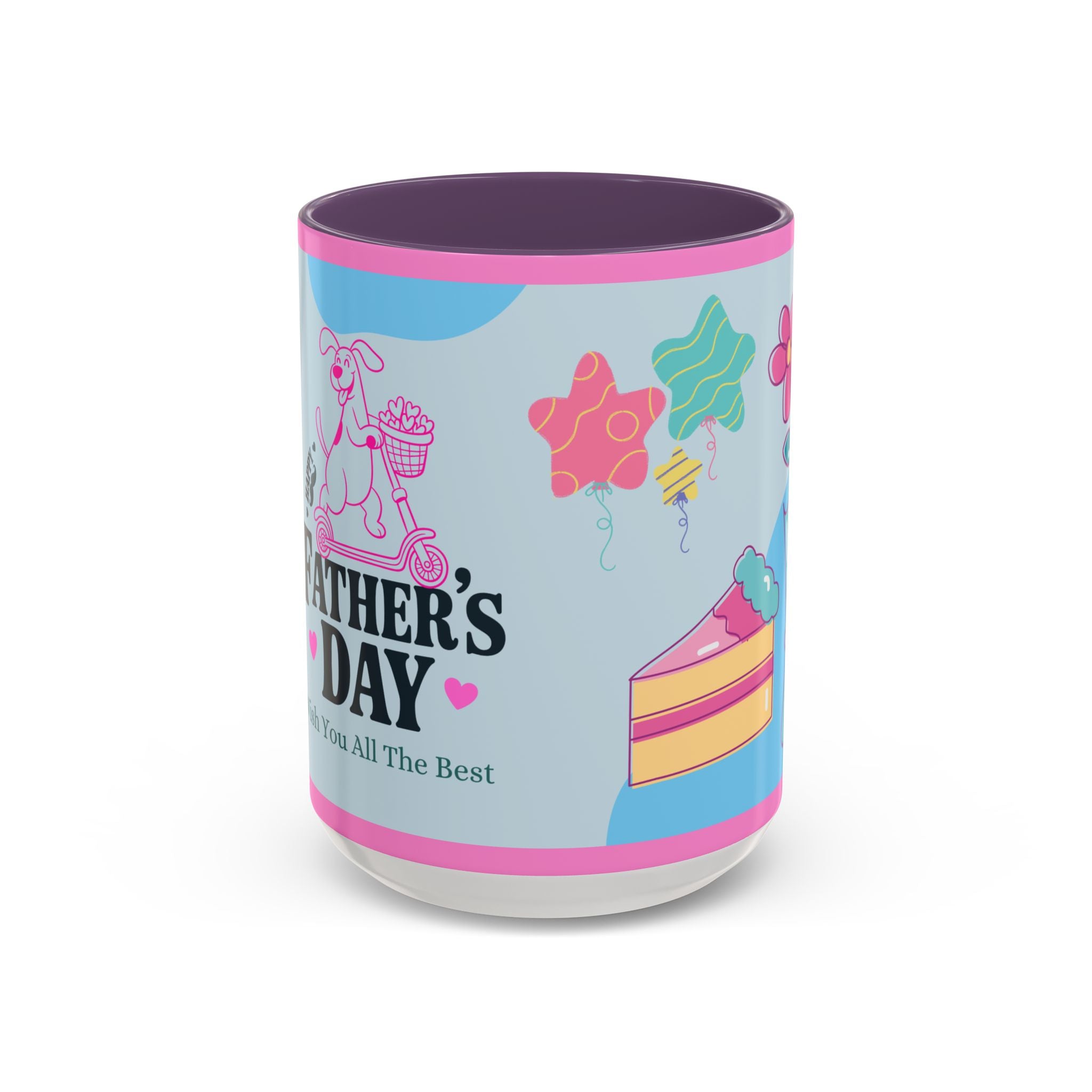 Father's Day Coffee Mug – Cute Dog on Scooter Design (11/15oz)