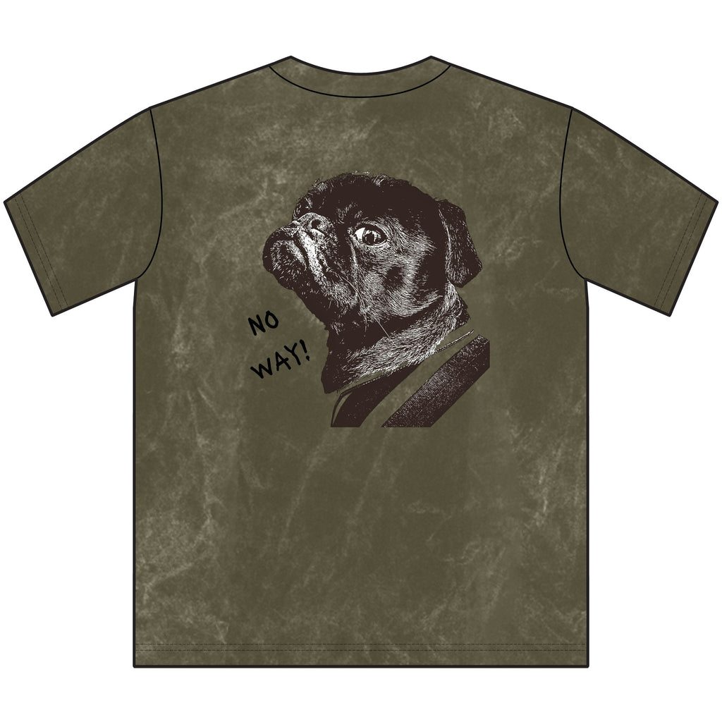 Pug “No Way!” Vintage Crewneck Tee