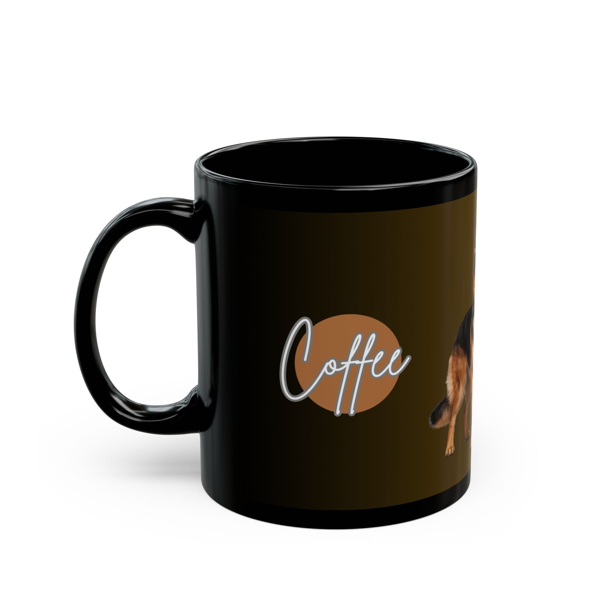 German Shepherd Coffee Mug — Pet Lover Black Ceramic Mug (11oz/15oz)
