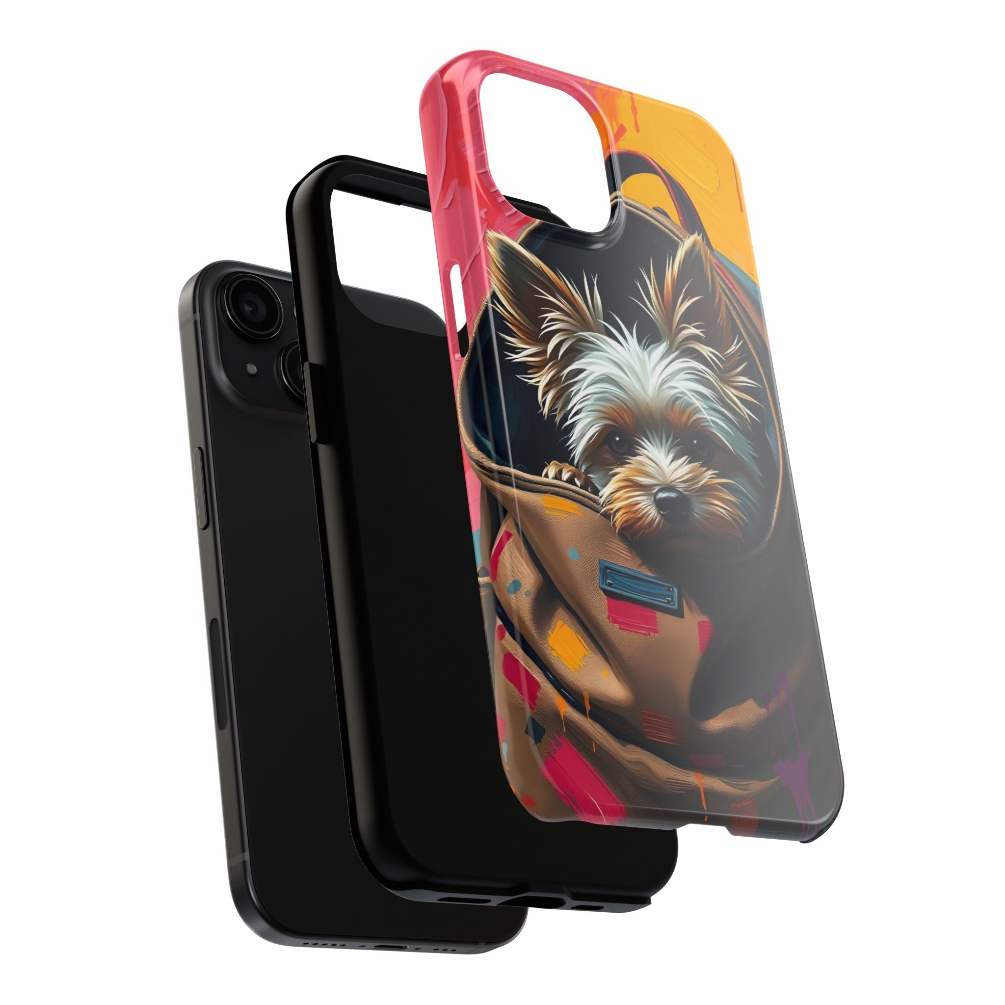 Yorkie Pocket Phone Case – Colorful Cute Yorkshire Terrier Protective Cover
