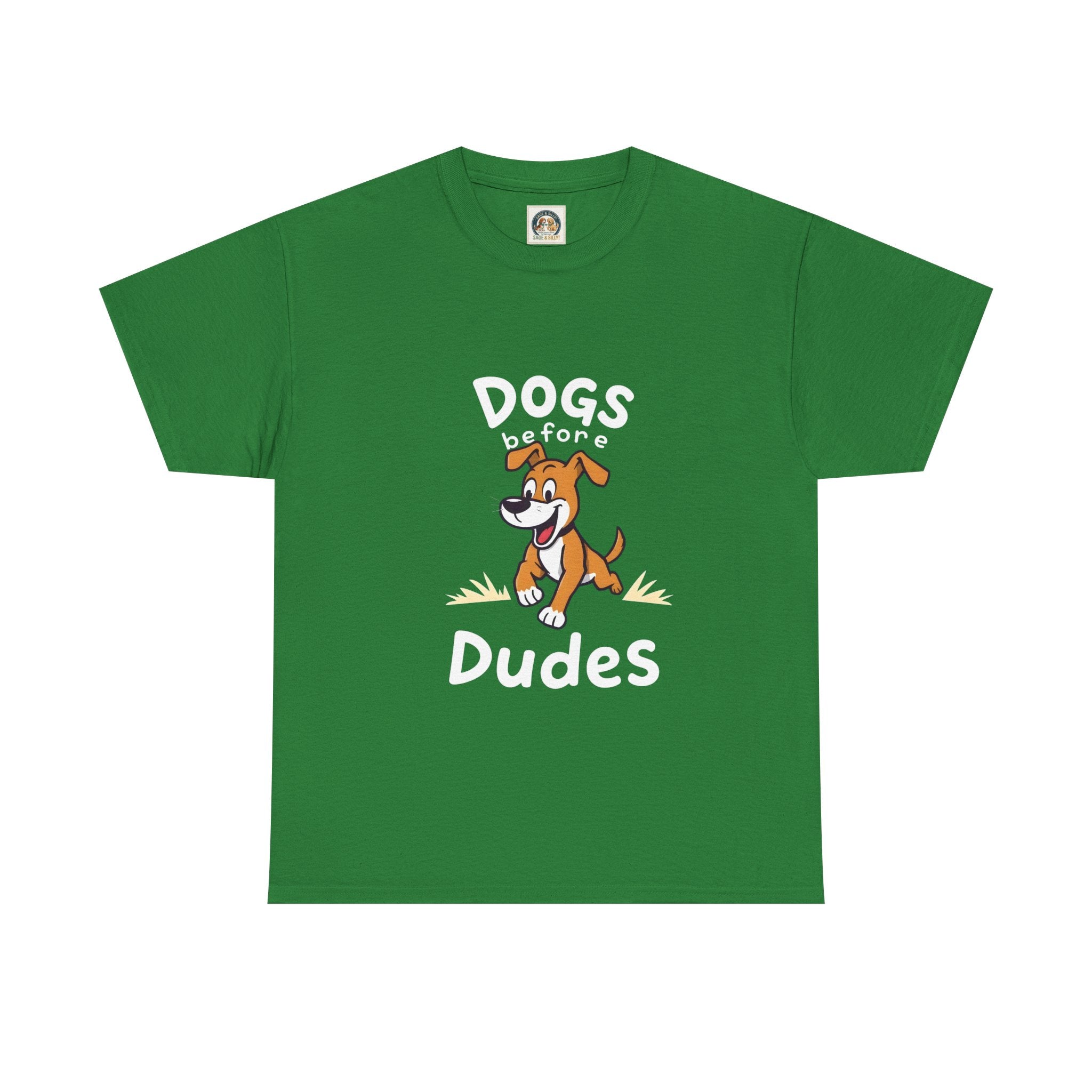 Dogs Before Dudes T-Shirt — Cute Puppy Graphic Tee (Dog Lover Gift)