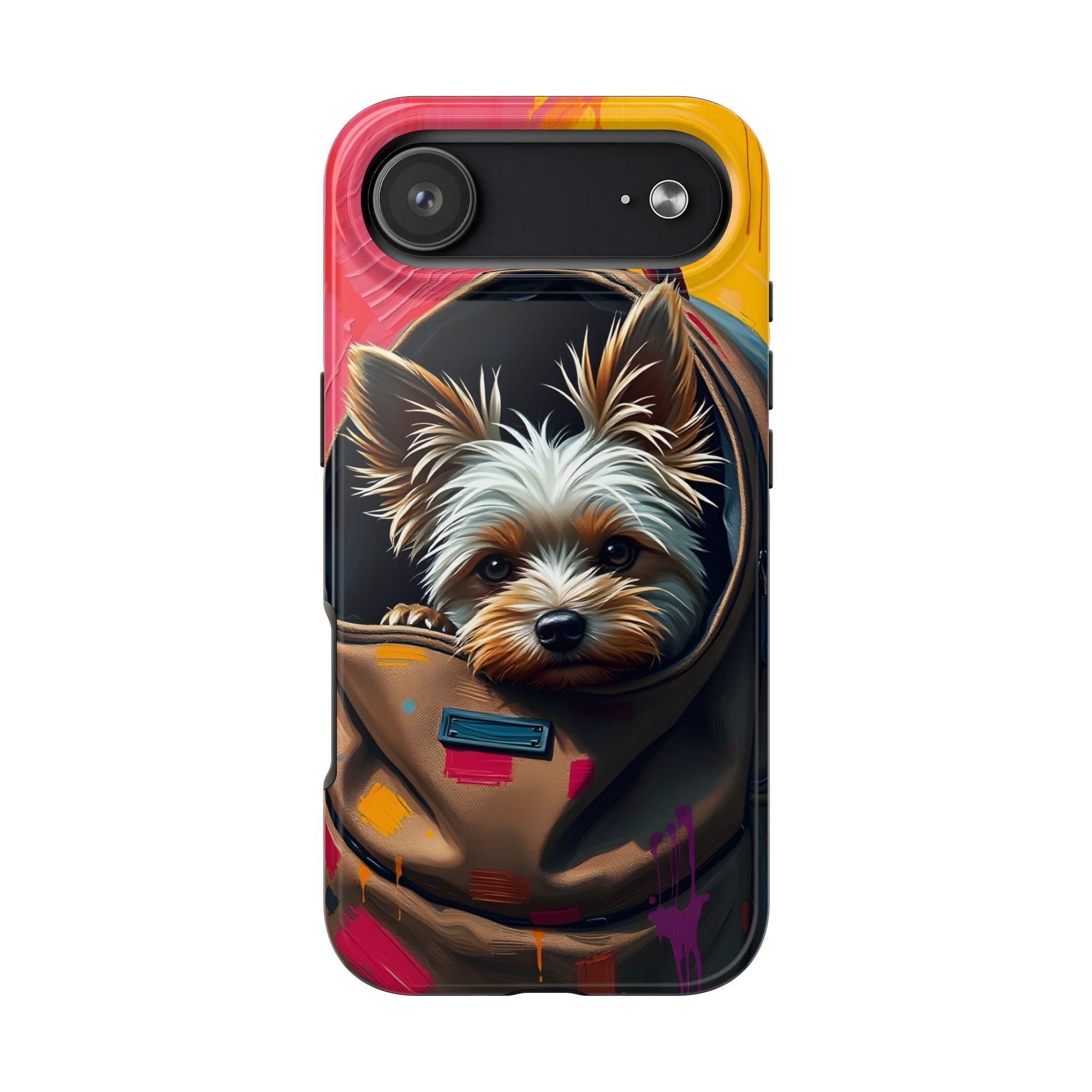 Yorkie Pocket Phone Case – Colorful Cute Yorkshire Terrier Protective Cover