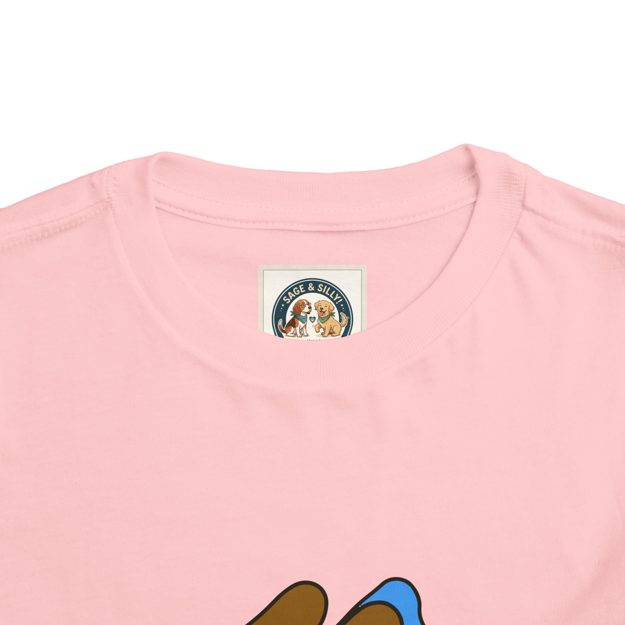 Toddler Tee – Cute Superhero Dog & Puppy Flight Graphic
