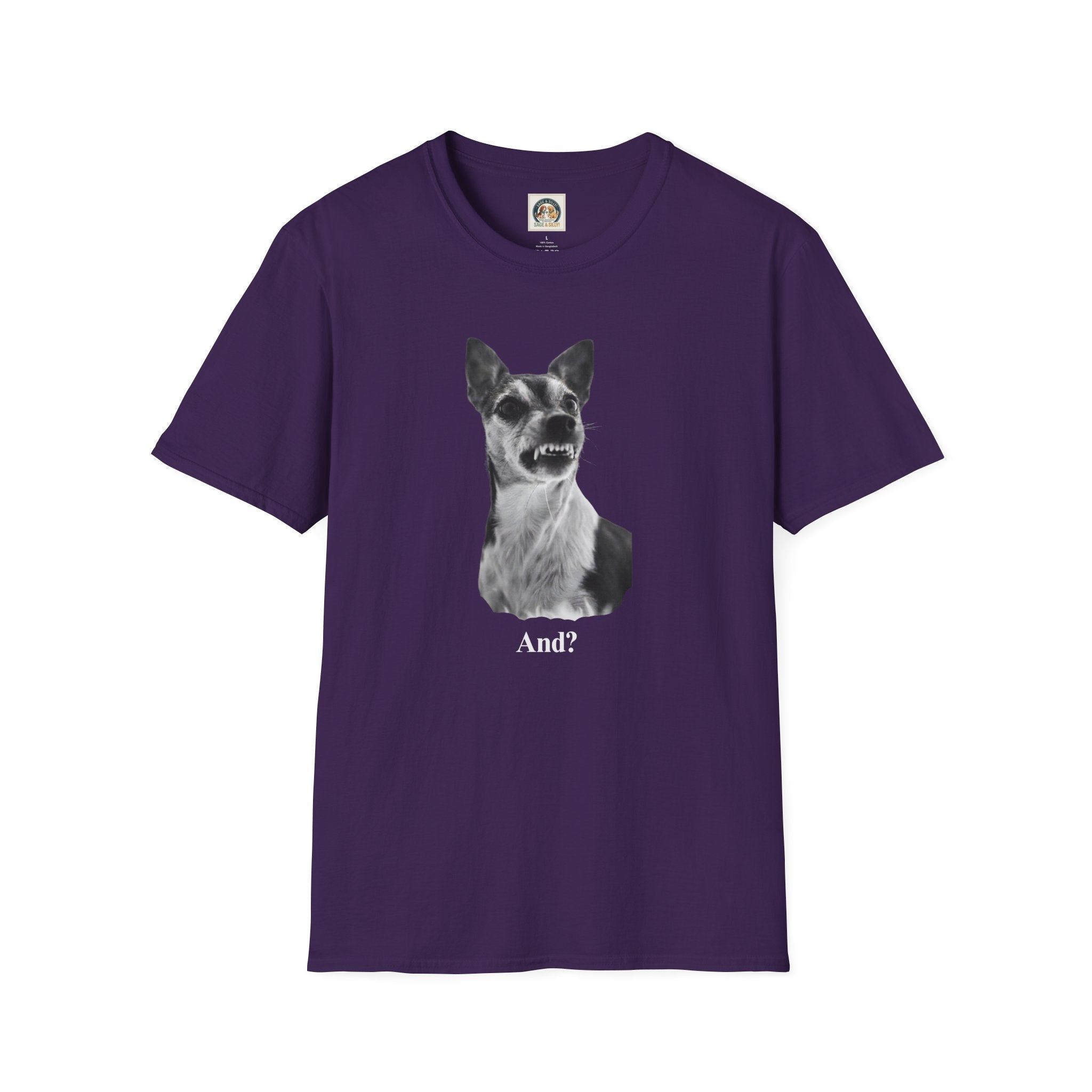 Angry Dog Graphic T-Shirt — "And?"