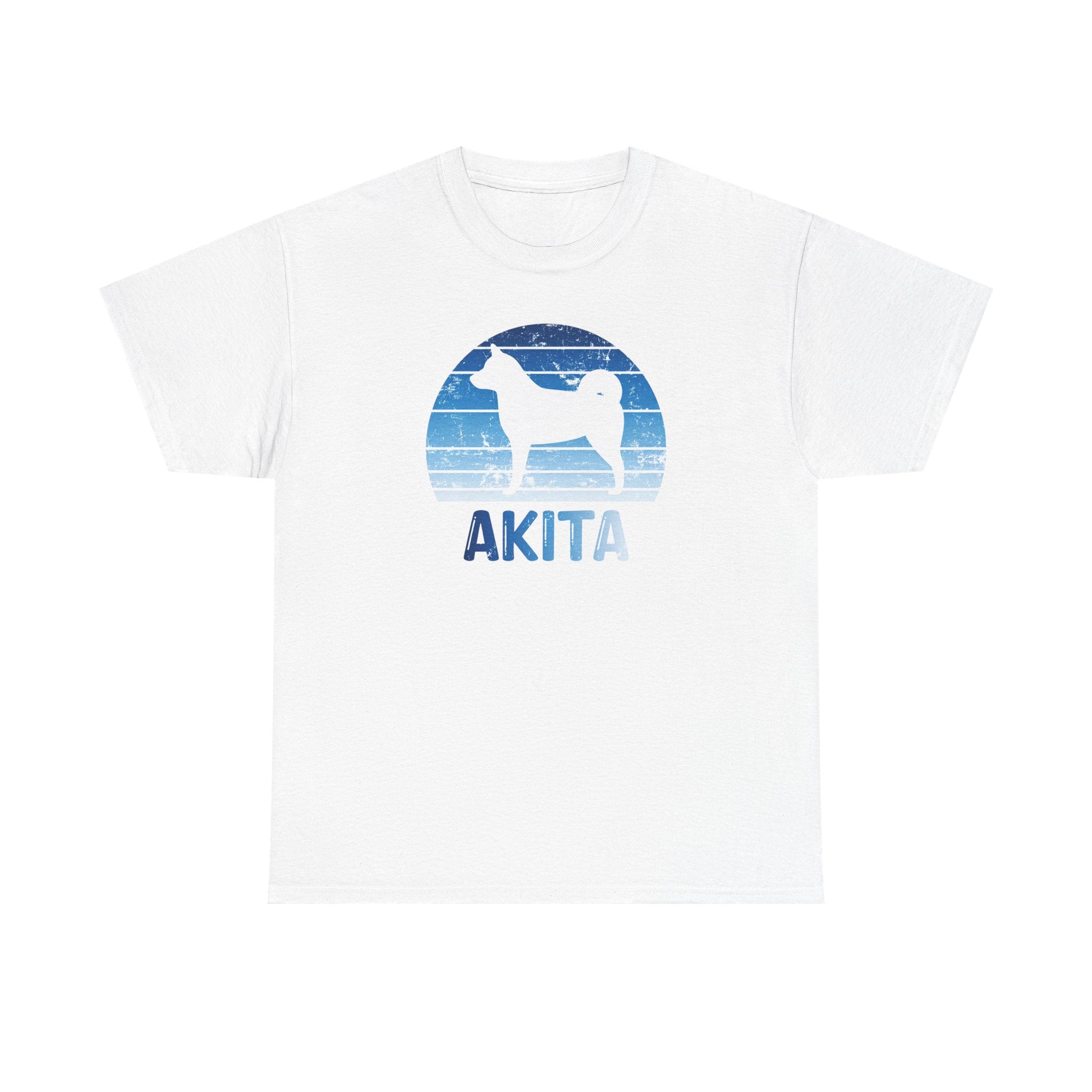 Akita Retro Sunset T-Shirt – Unisex Dog Lover Graphic Tee
