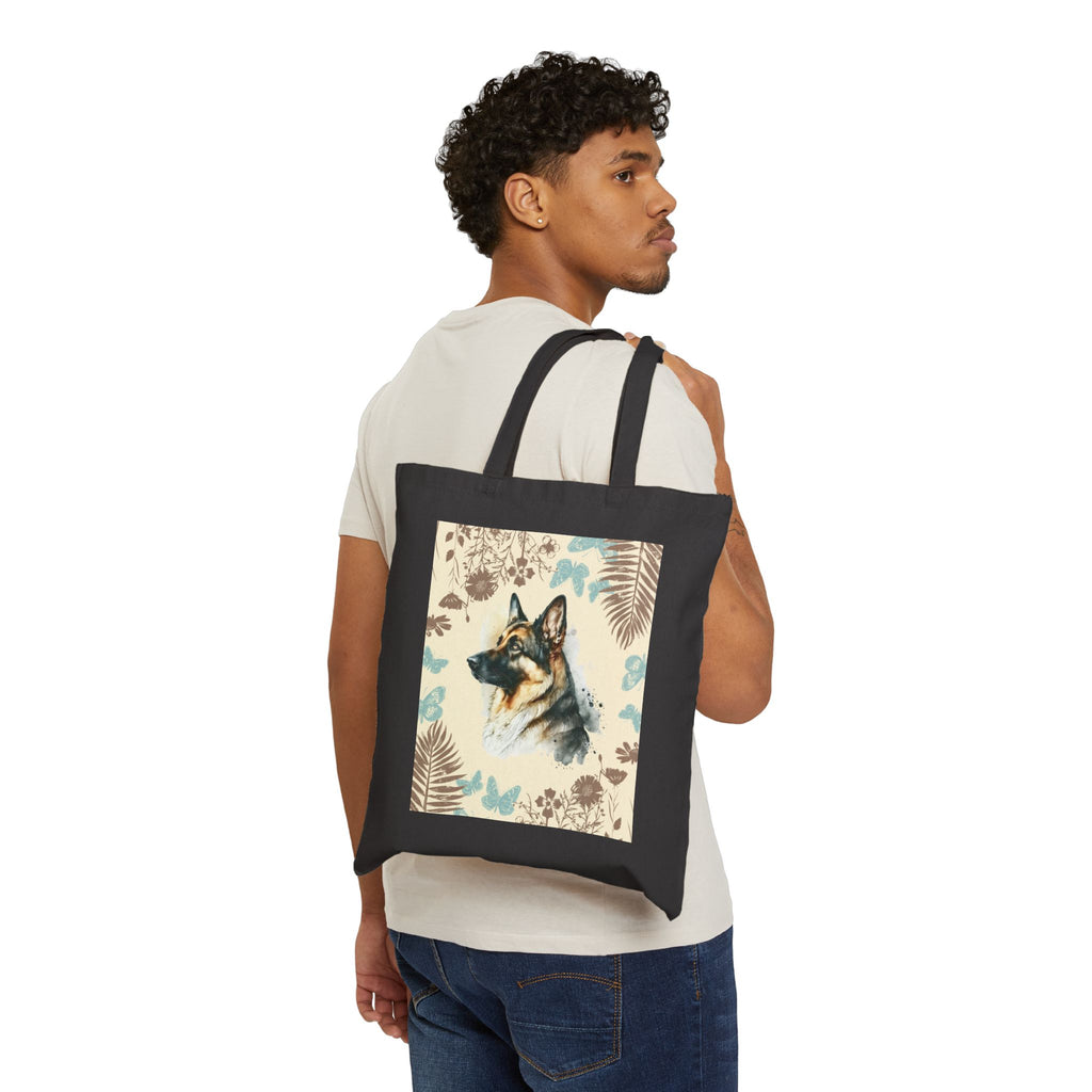 Tote Bag — "Find Joy In The Simple Walks Of Life" Dog Portrait Canvas Tote