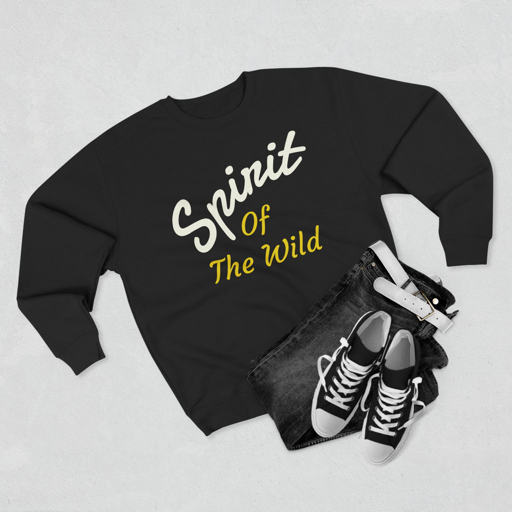 Wolf Spirit Crewneck Sweatshirt — "Spirit of the Wild" Graphic on the back