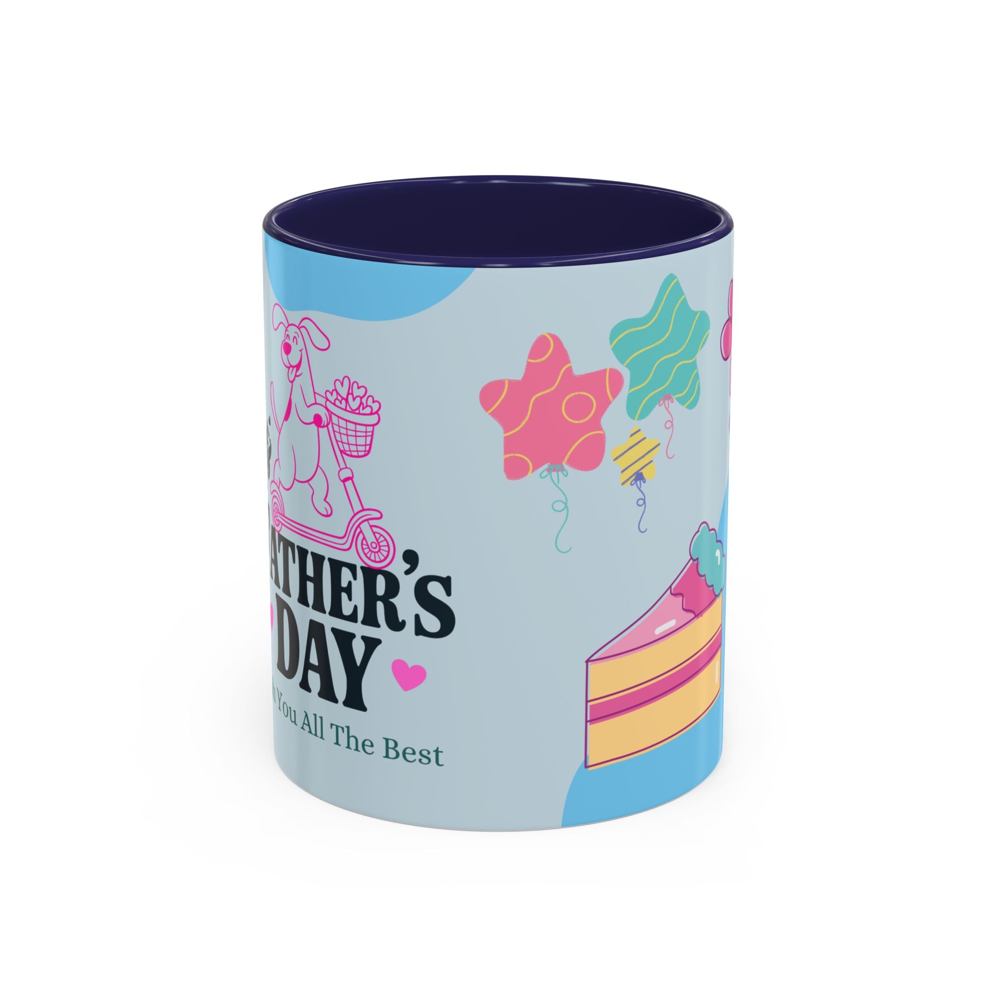 Father's Day Coffee Mug – Cute Dog on Scooter Design (11/15oz)