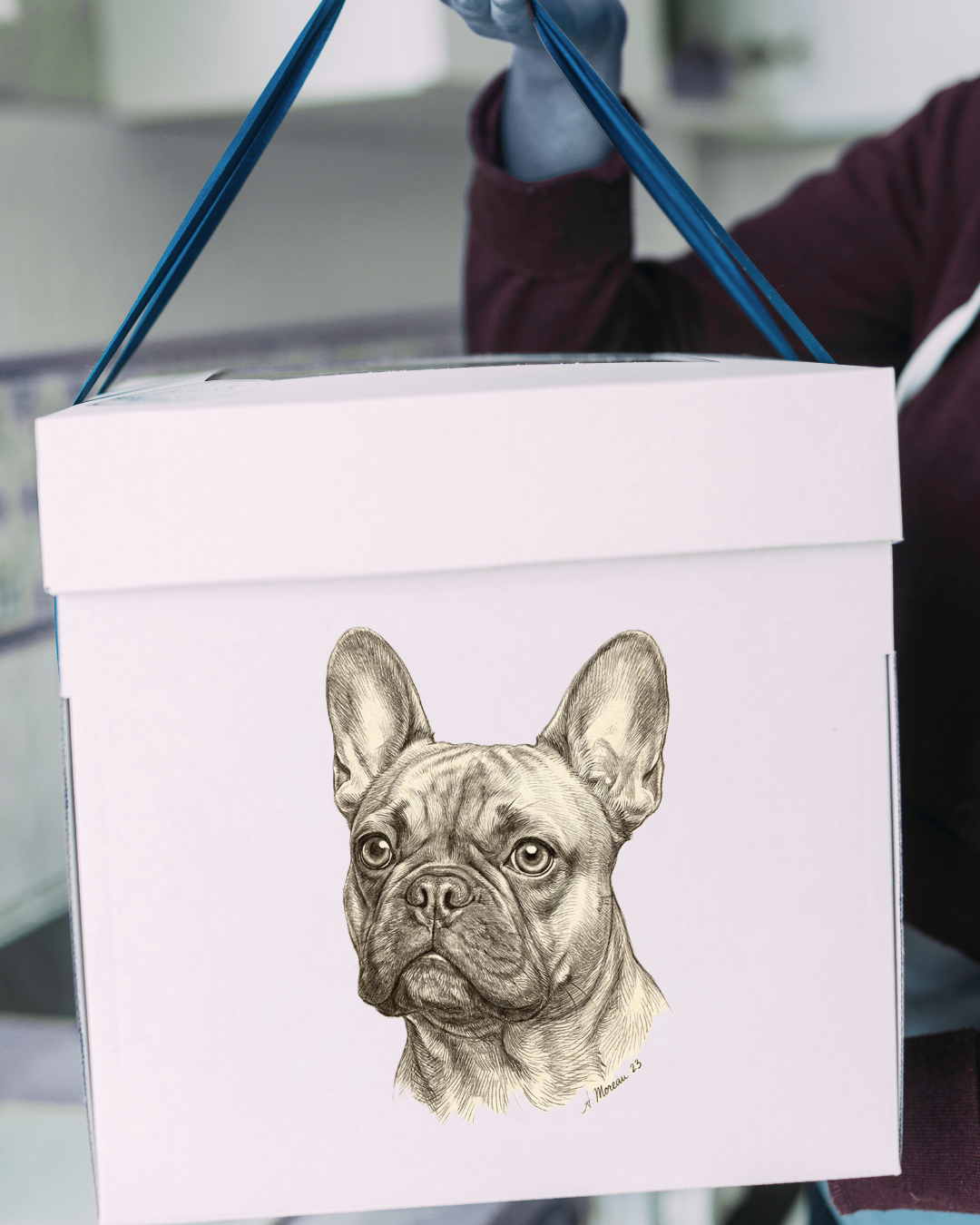 French Bulldog Pencil Portrait – Downloadable Wall Art