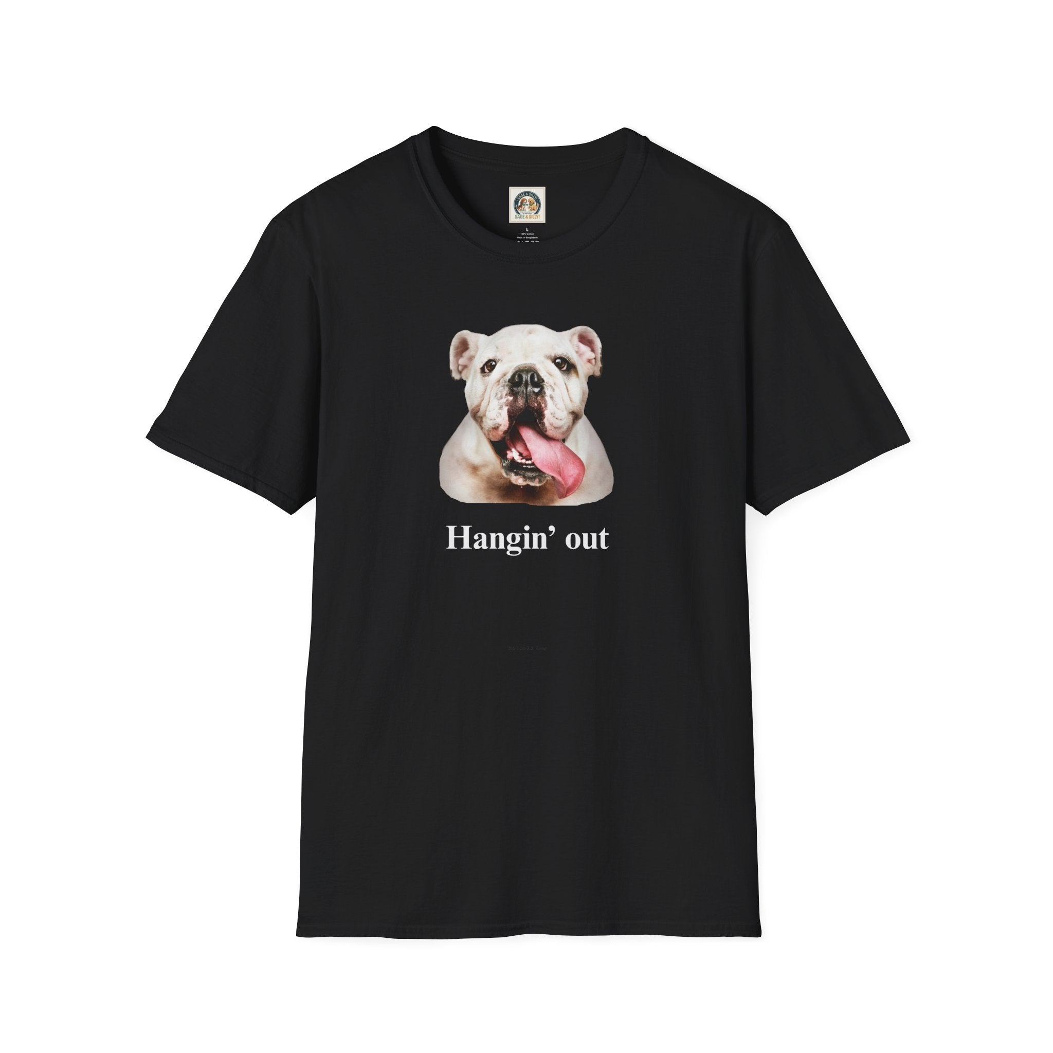 Bulldog Graphic T-Shirt — "Hangin' Out"