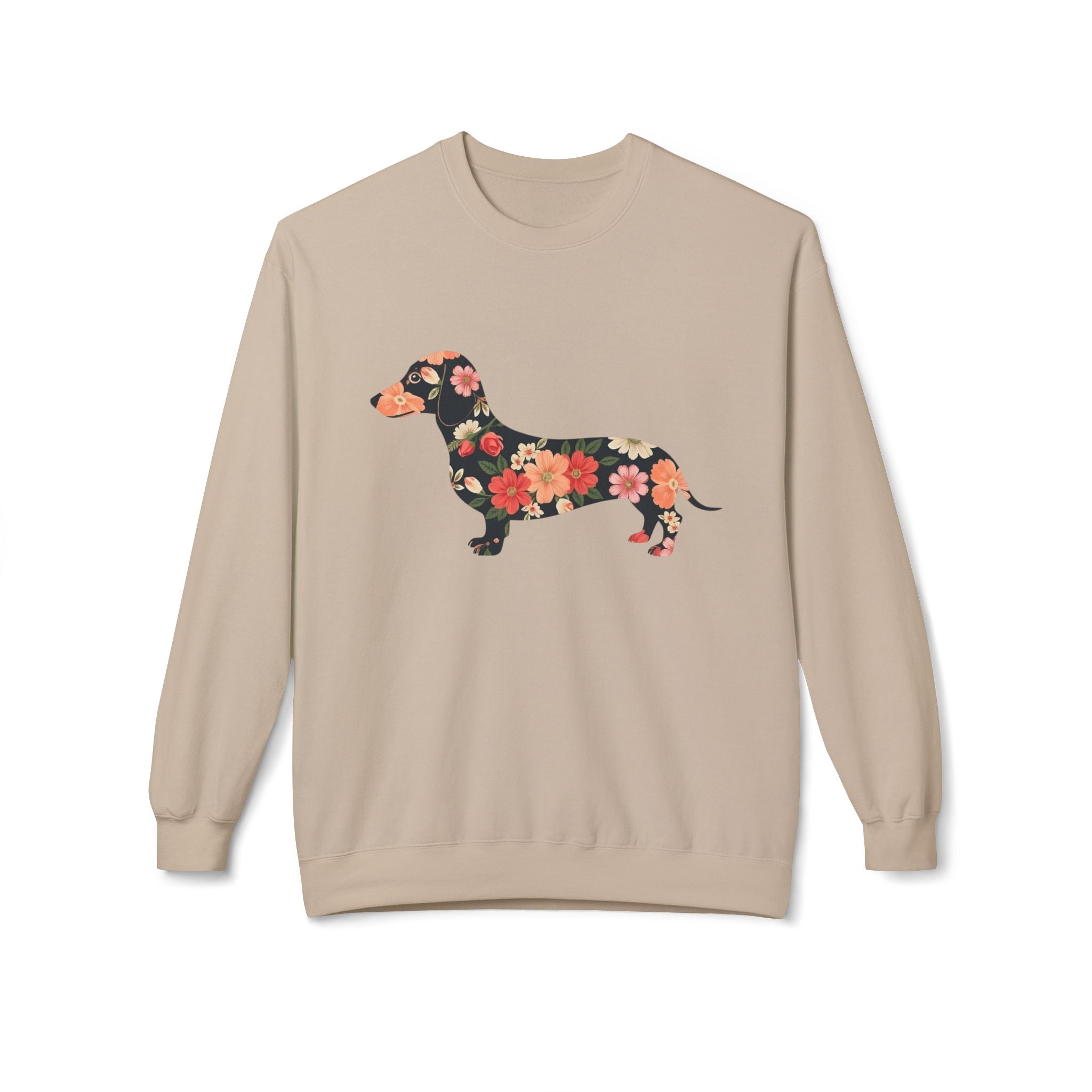 Floral Dachshund Crewneck Sweatshirt