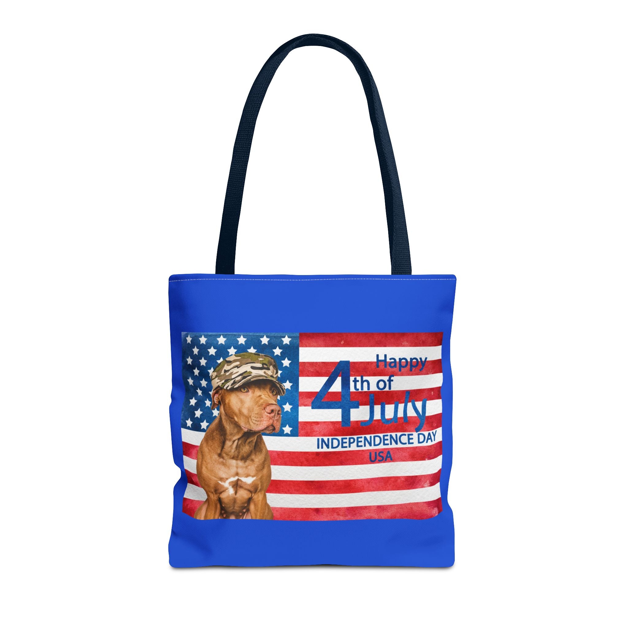 Independence Day Dog Tote Bag — Happy 4th of July USA Flag Tote