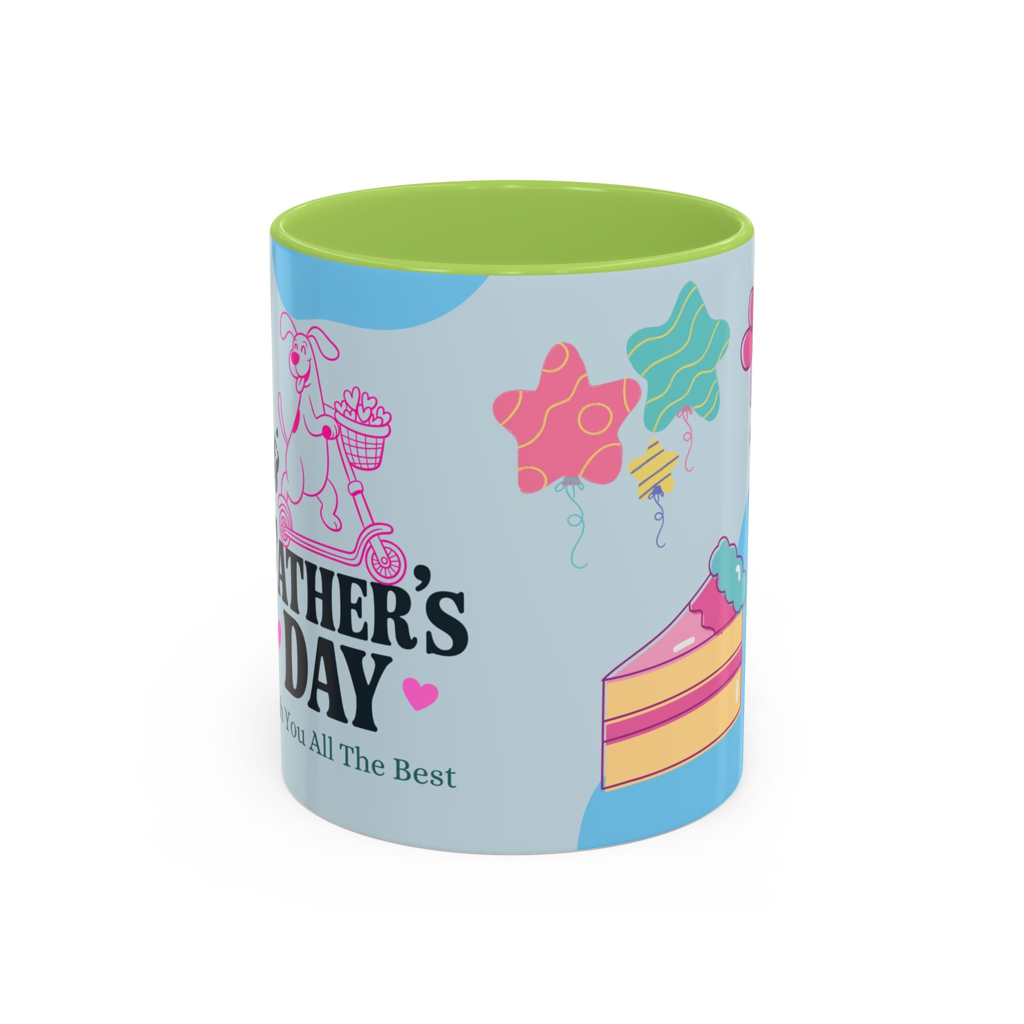 Father's Day Coffee Mug – Cute Dog on Scooter Design (11/15oz)