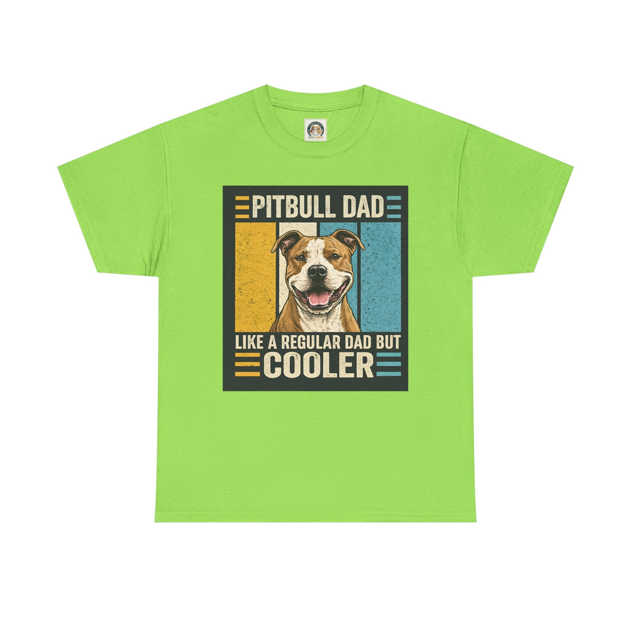 Pitbull Dad T-Shirt — "Like a Regular Dad but Cooler" Retro Dog Dad Tee