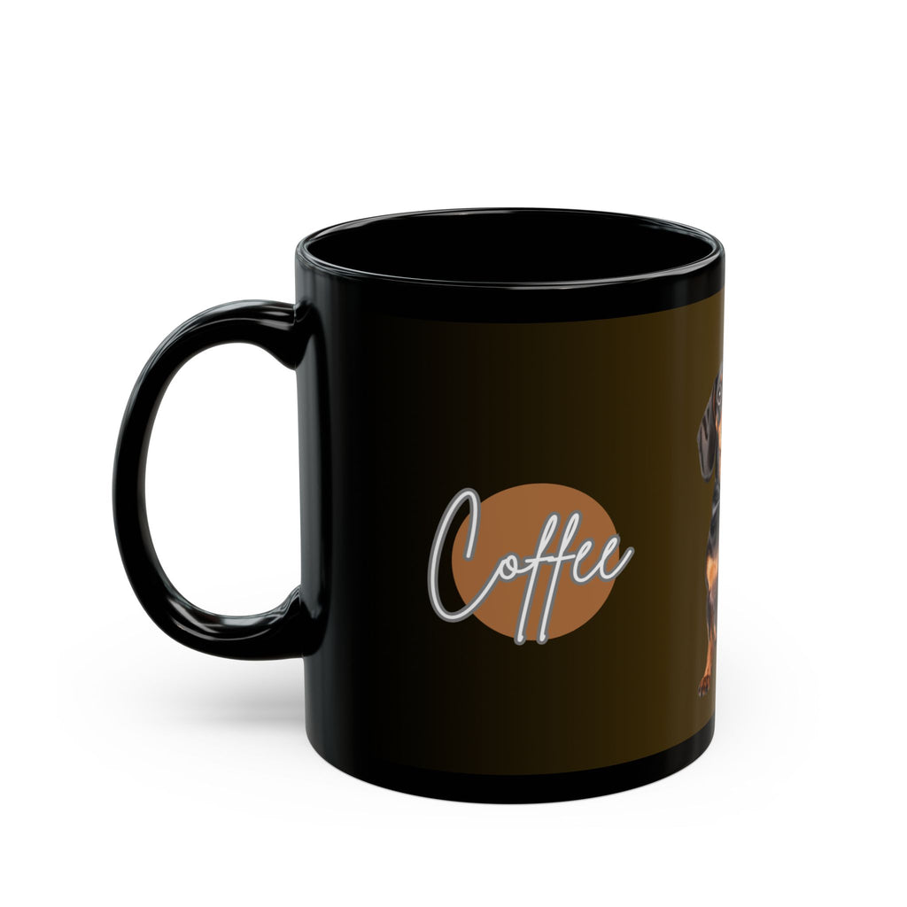 Dachshund Coffee Mug — Cute Black Wiener Dog Design