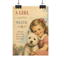 Westie Dog Poster — "A Girl and Her Westie" Vintage Art Print