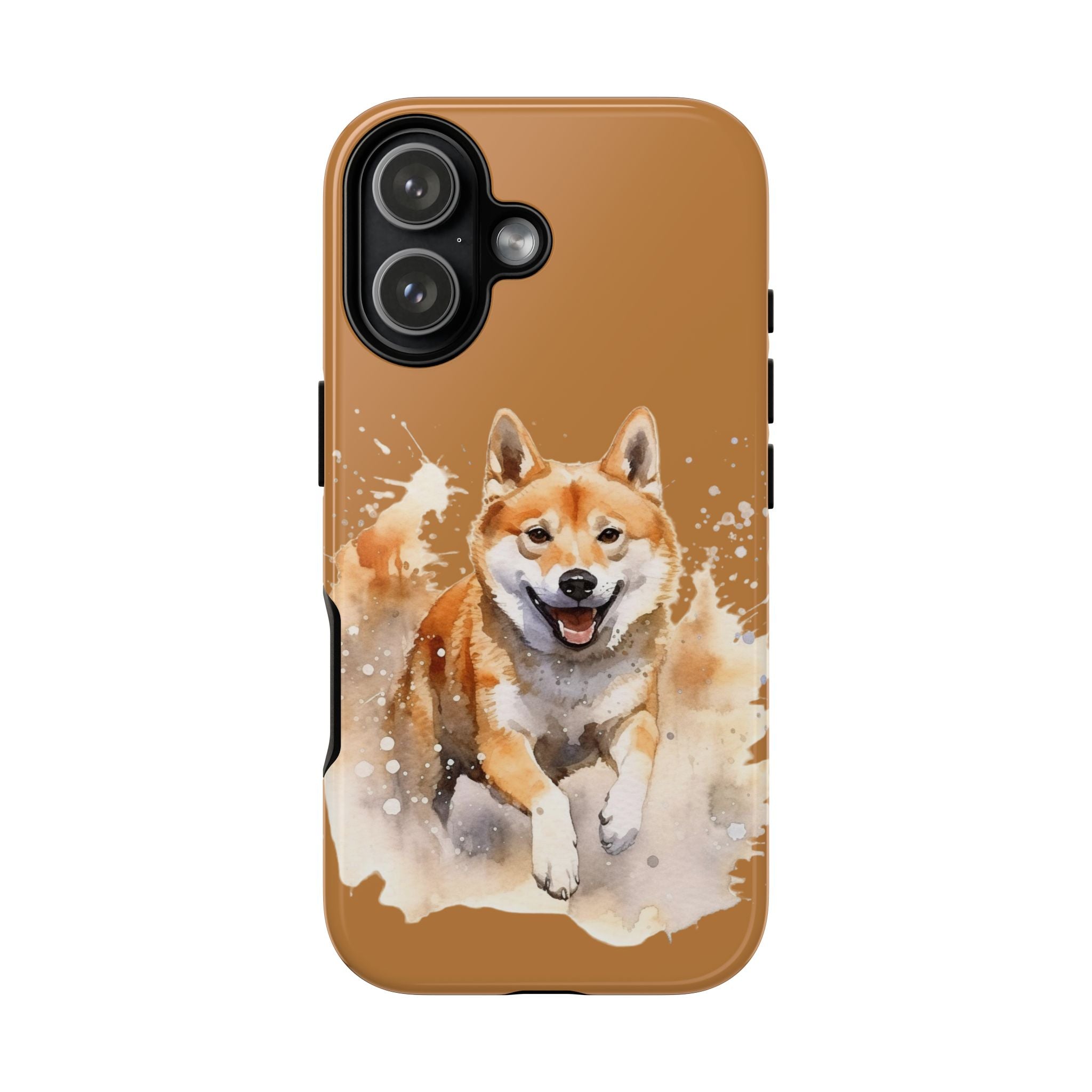 Shiba Inu Phone Case — Energetic Watercolor Dog Protective Case