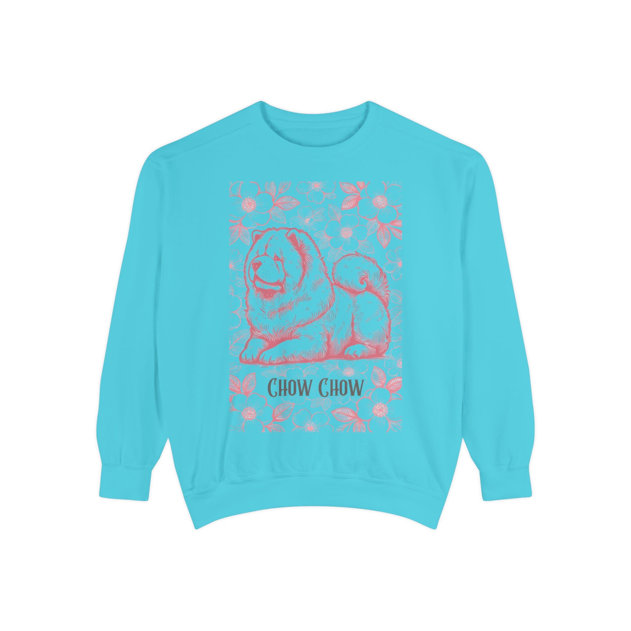 Chow Chow Floral Sweatshirt — Vintage Sketch Dog Crewneck