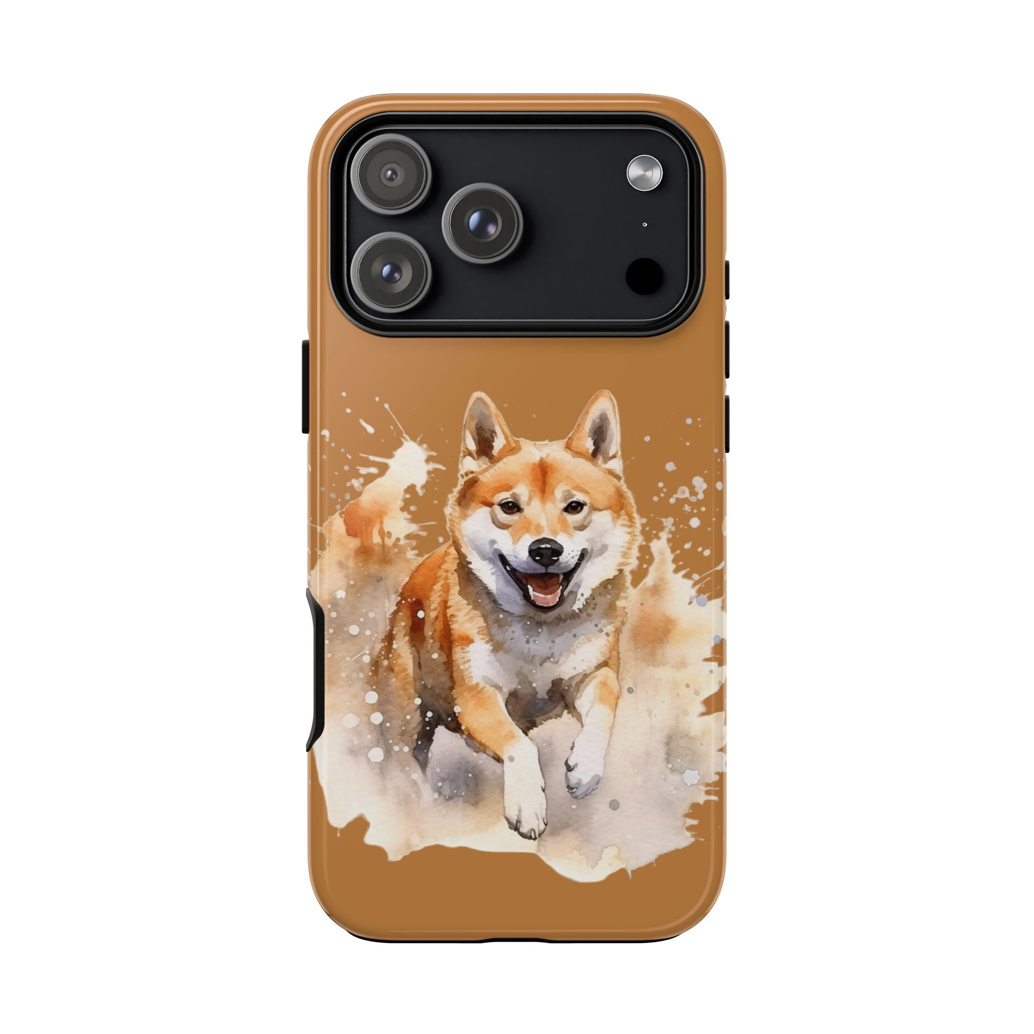 Shiba Inu Phone Case — Energetic Watercolor Dog Protective Case