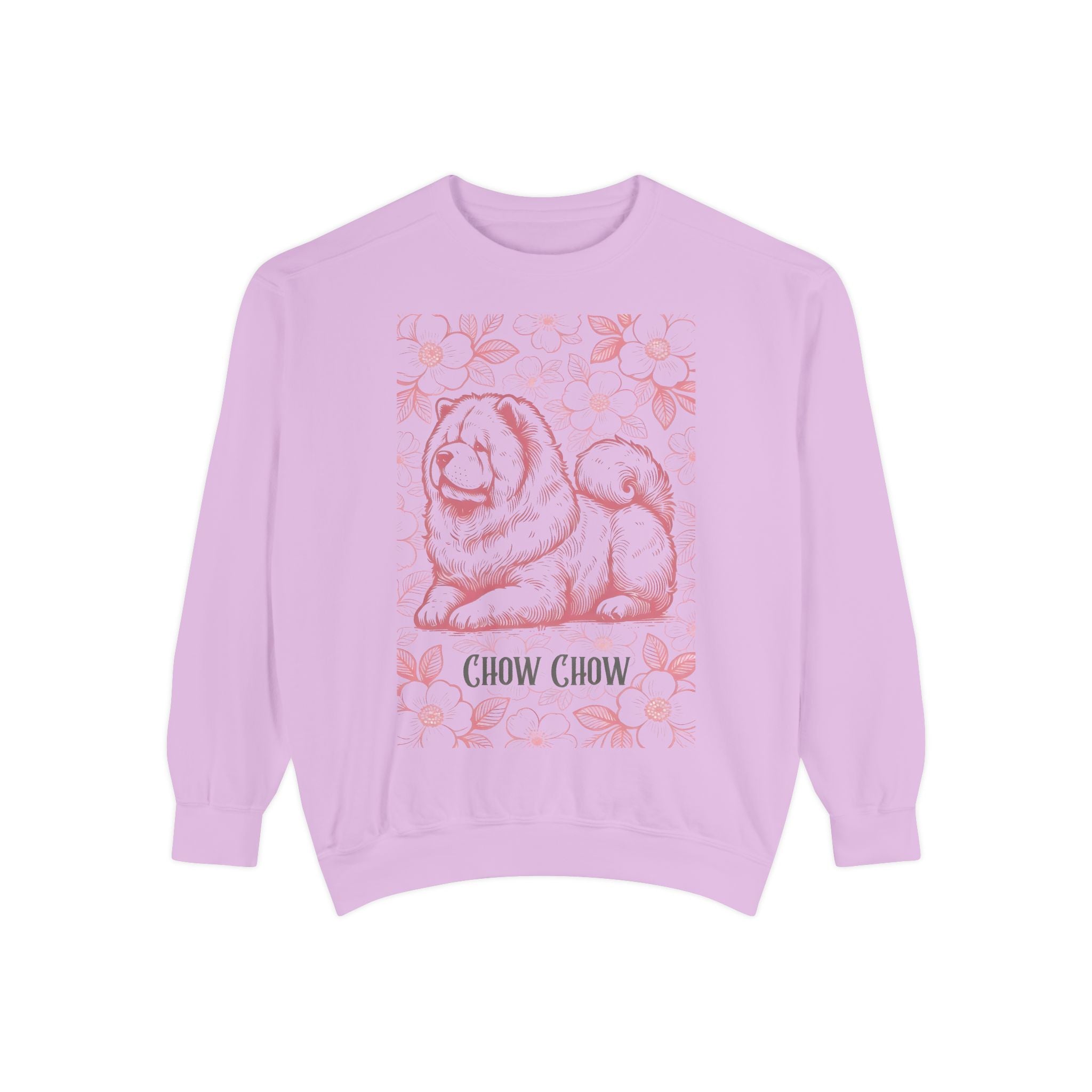 Chow Chow Floral Sweatshirt — Vintage Sketch Dog Crewneck