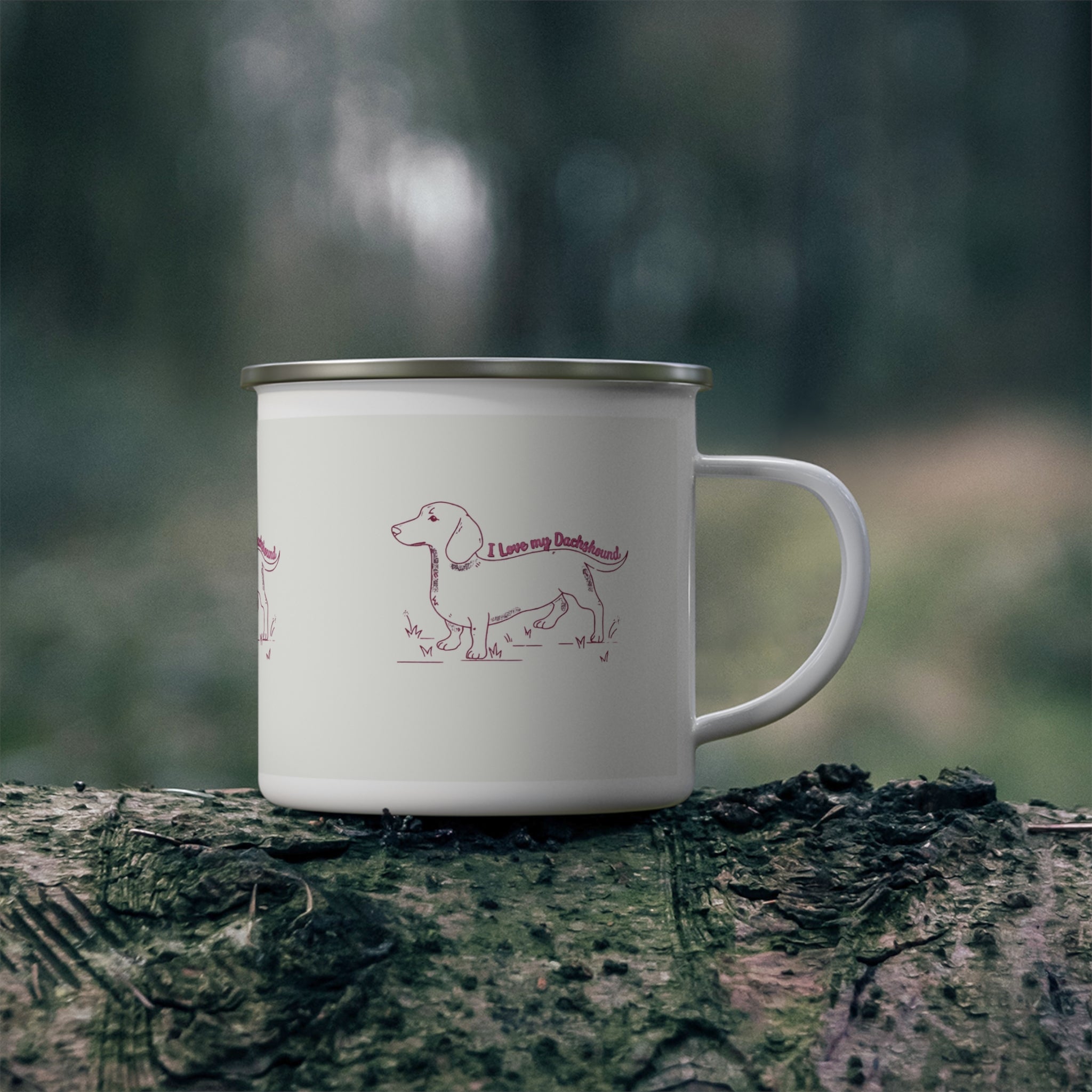 Enamel Mug — I Love My Dachshund Camping Cup