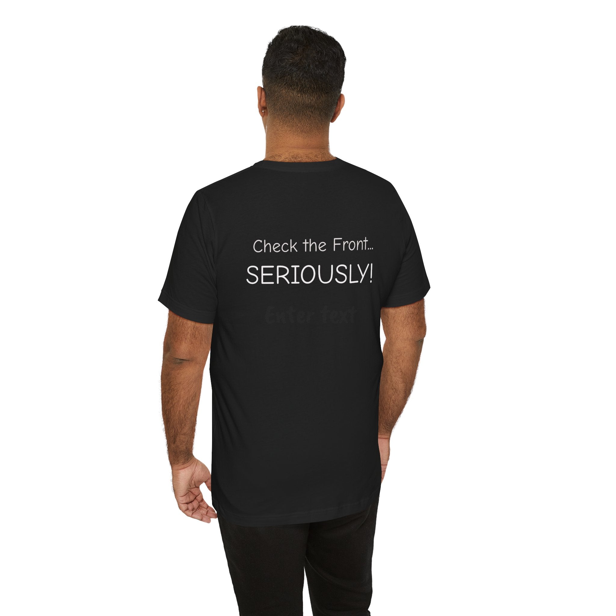 UFO Dog Photo Tee — "Check the Front… SERIOUSLY!" Graphic T-Shirt