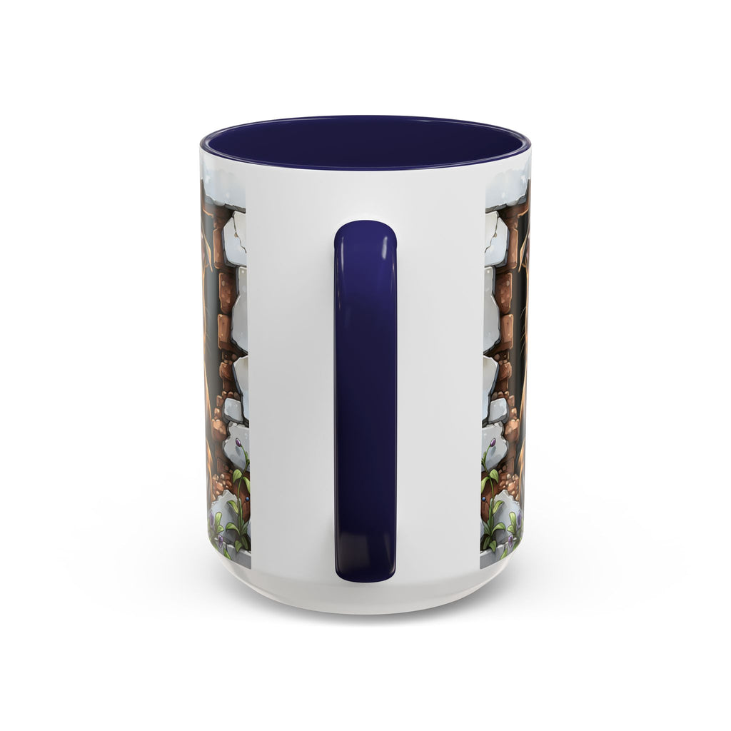 Pit Bull Puppy Peek Accent Coffee Mug – Cute Dog Lover Gift (11/15oz)