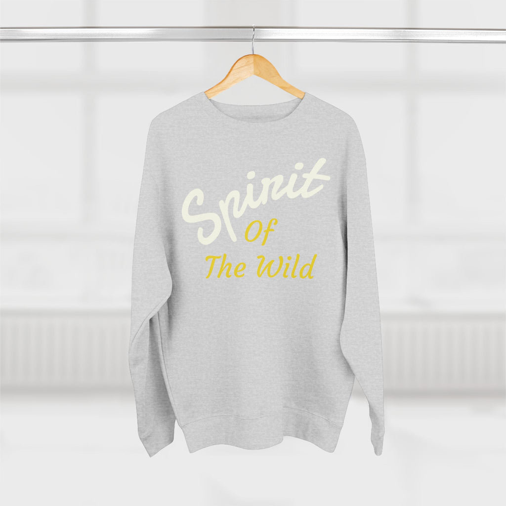 Wolf Spirit Crewneck Sweatshirt — "Spirit of the Wild" Graphic on the back