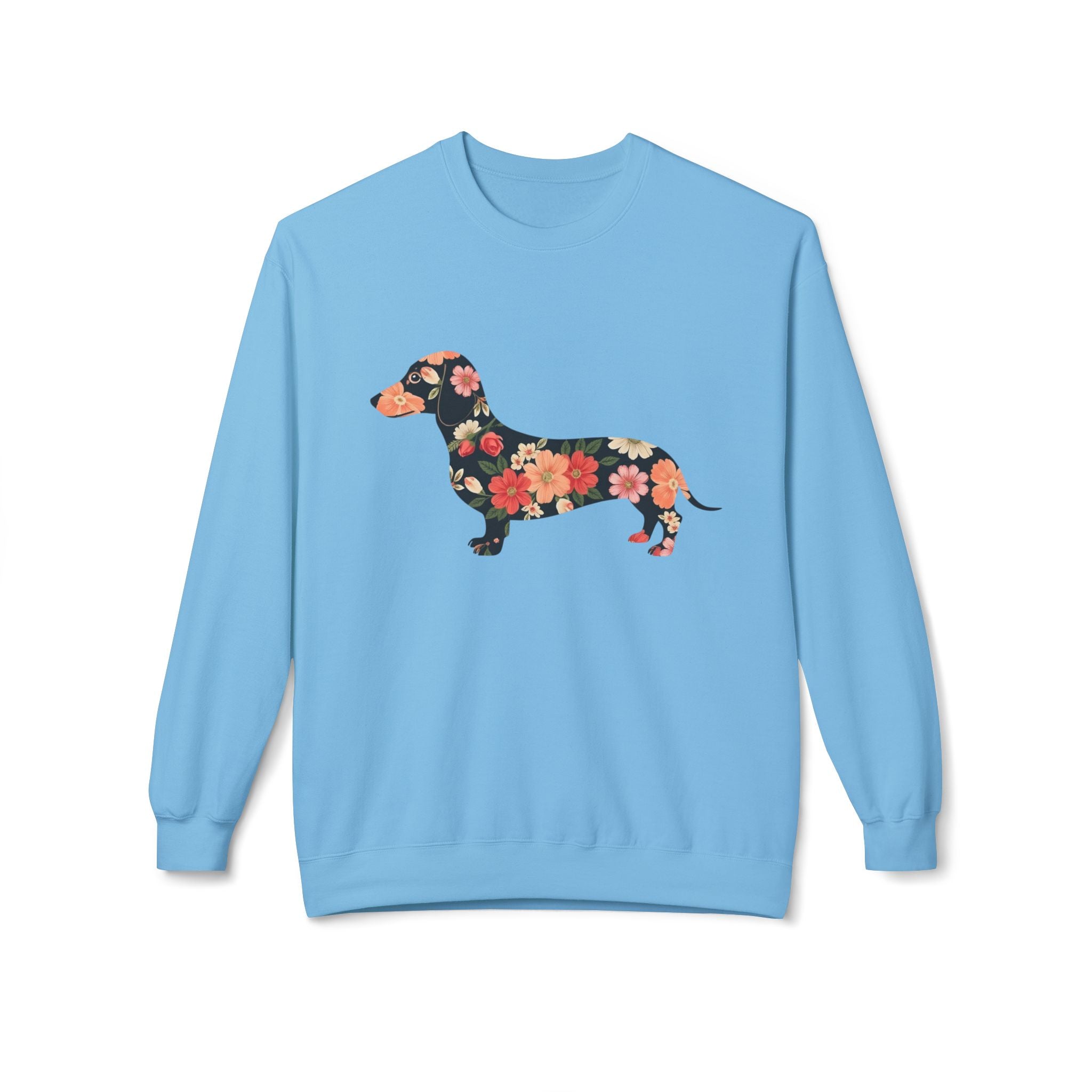 Floral Dachshund Crewneck Sweatshirt