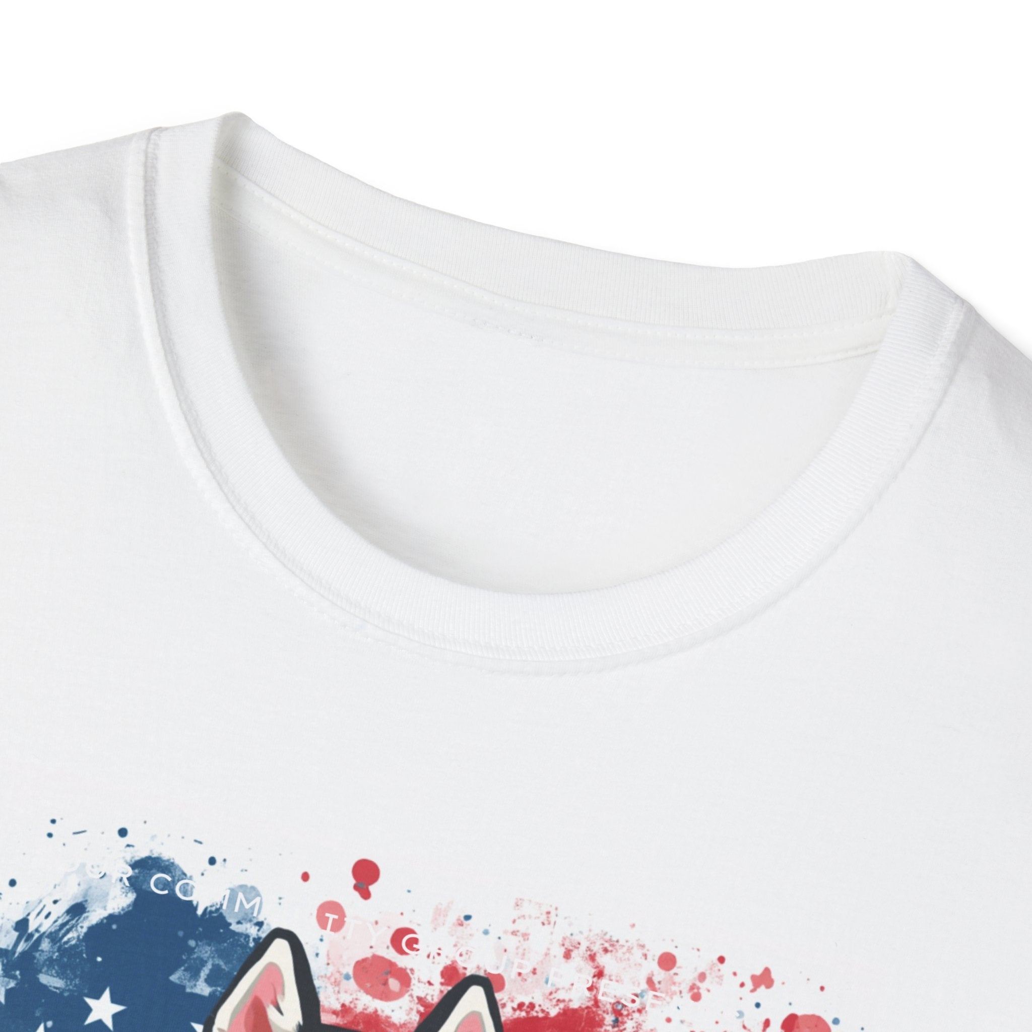 Patriotic Husky T-Shirt — America Independence Day 4th of July Dog Tee