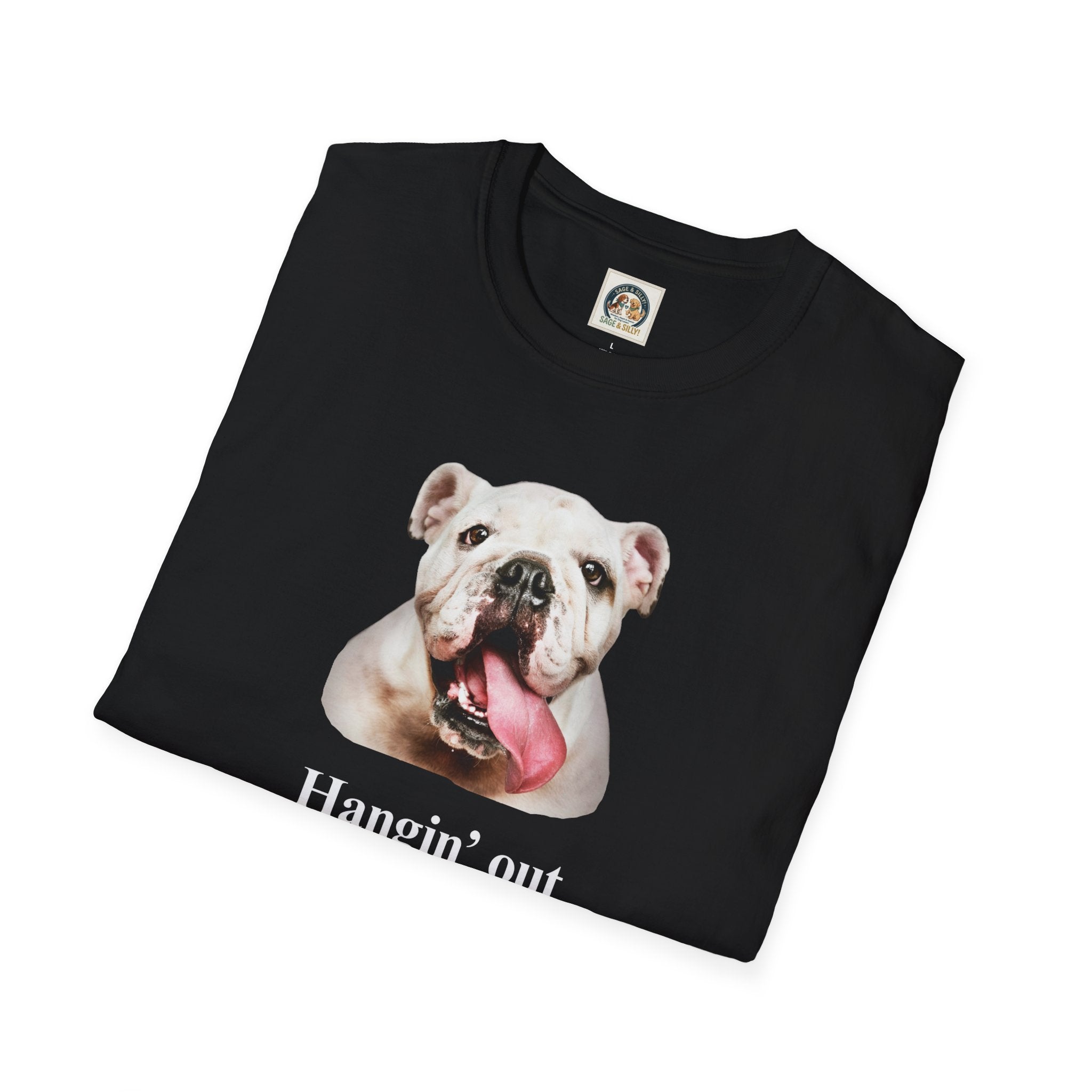 Bulldog Graphic T-Shirt — "Hangin' Out"