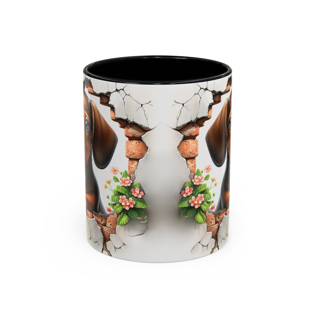 Dachshund Peek-A-Boo Coffee Mug — Cute Puppy Dog Gift