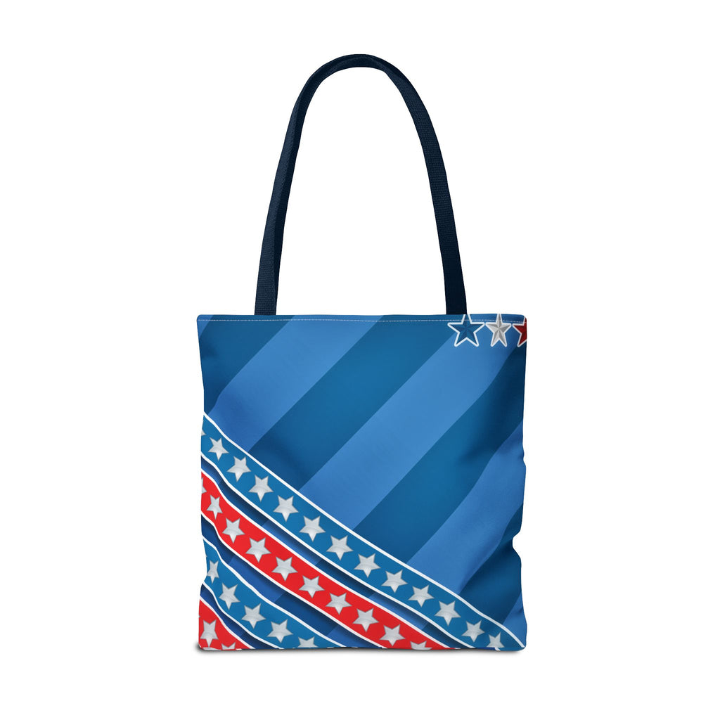 Patriotic Dog Tote Bag — "We Love Our Dog and the USA" AOP Tote