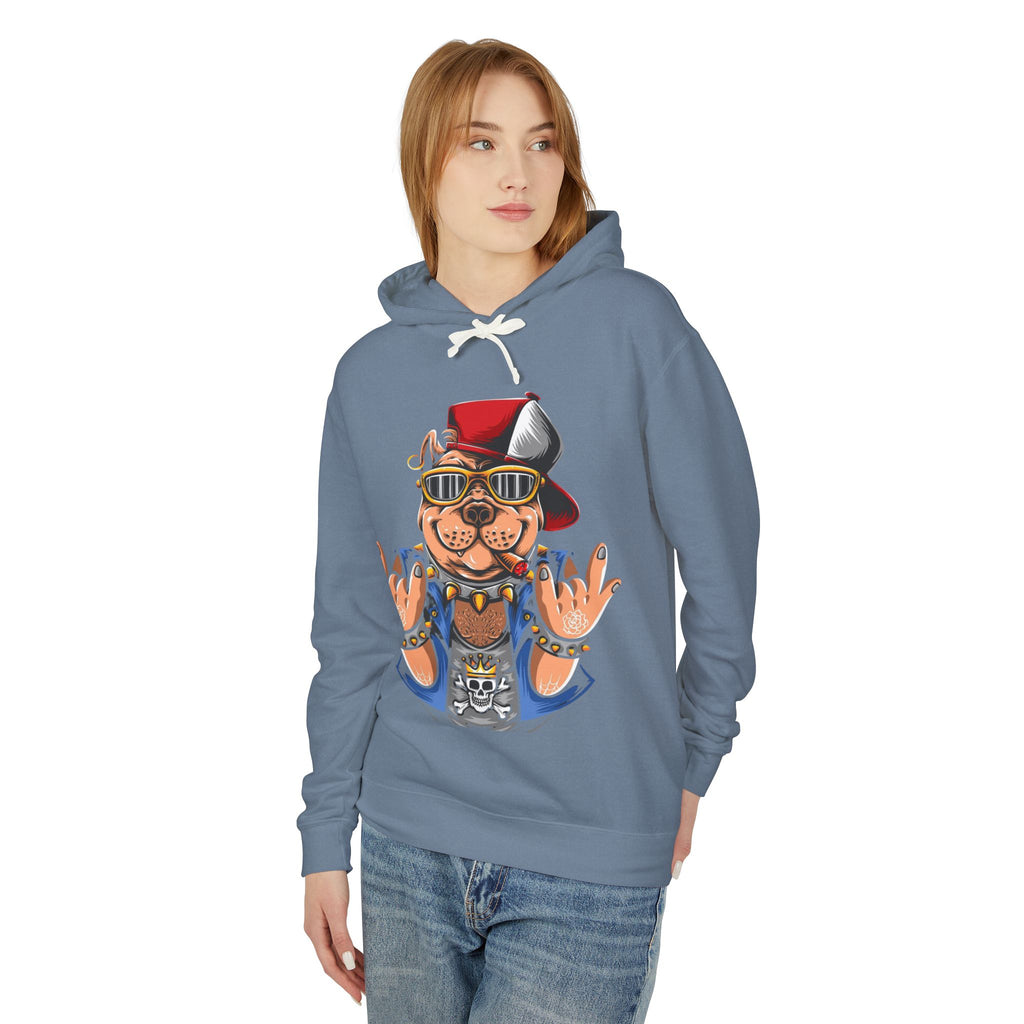 Gangster Bulldog Hoodie — Retro Cool Dog Graphic Sweatshirt