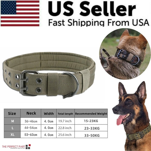 Tactical Heavy Duty Dog Collar — Military Grade Nylon