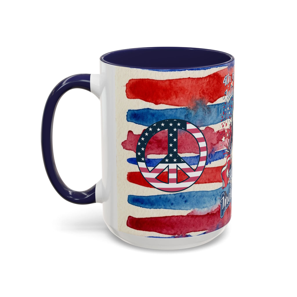Independence Day Husky Coffee Mug — Happy 4th of July Patriotic Accent Mug (11/15oz)