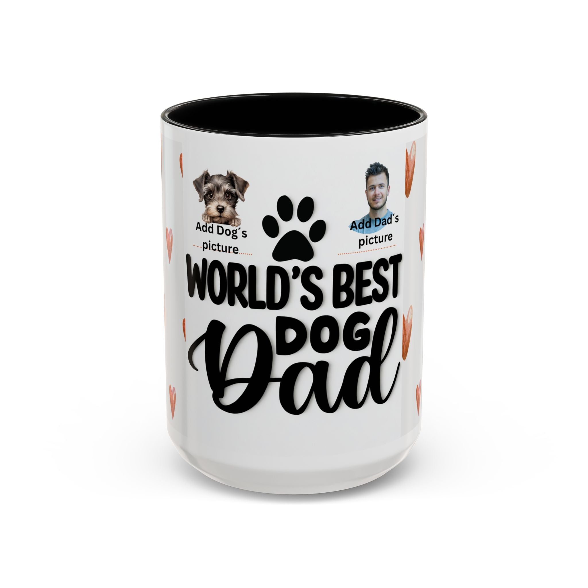 Personalised "World's Best Dog Dad" Coffee Mug — Custom Pet & Owner Photo