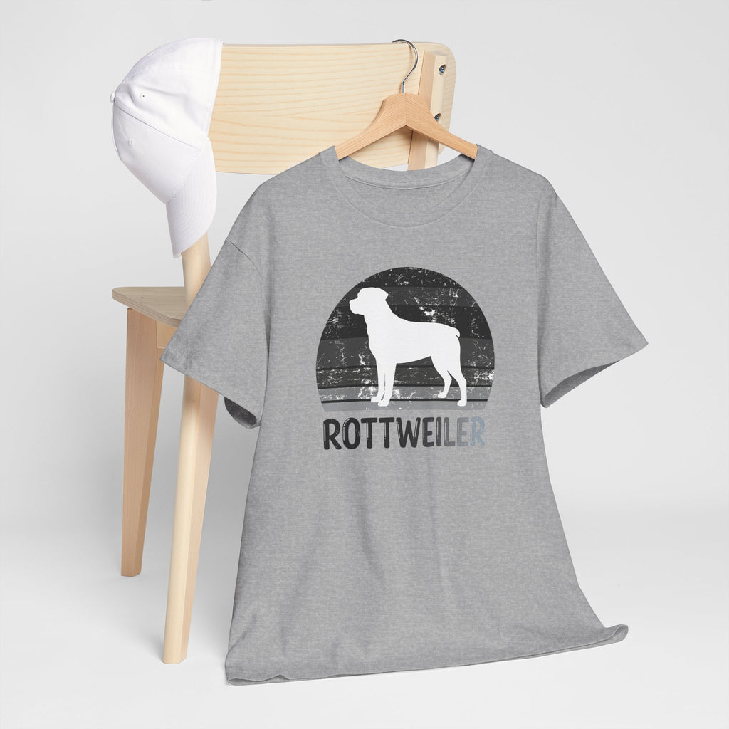 Rottweiler Retro Sunset T-Shirt – Unisex Dog Lover Graphic Tee