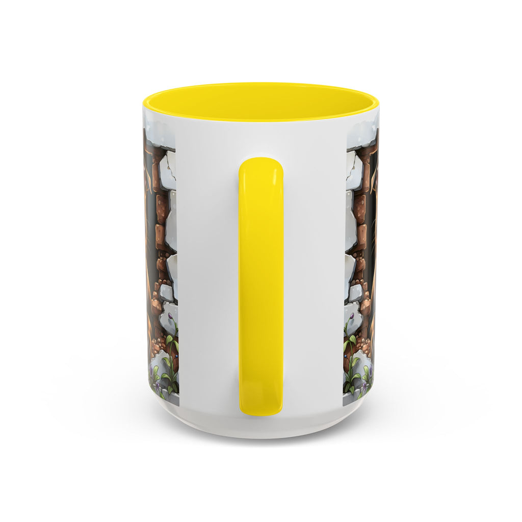 Pit Bull Puppy Peek Accent Coffee Mug – Cute Dog Lover Gift (11/15oz)