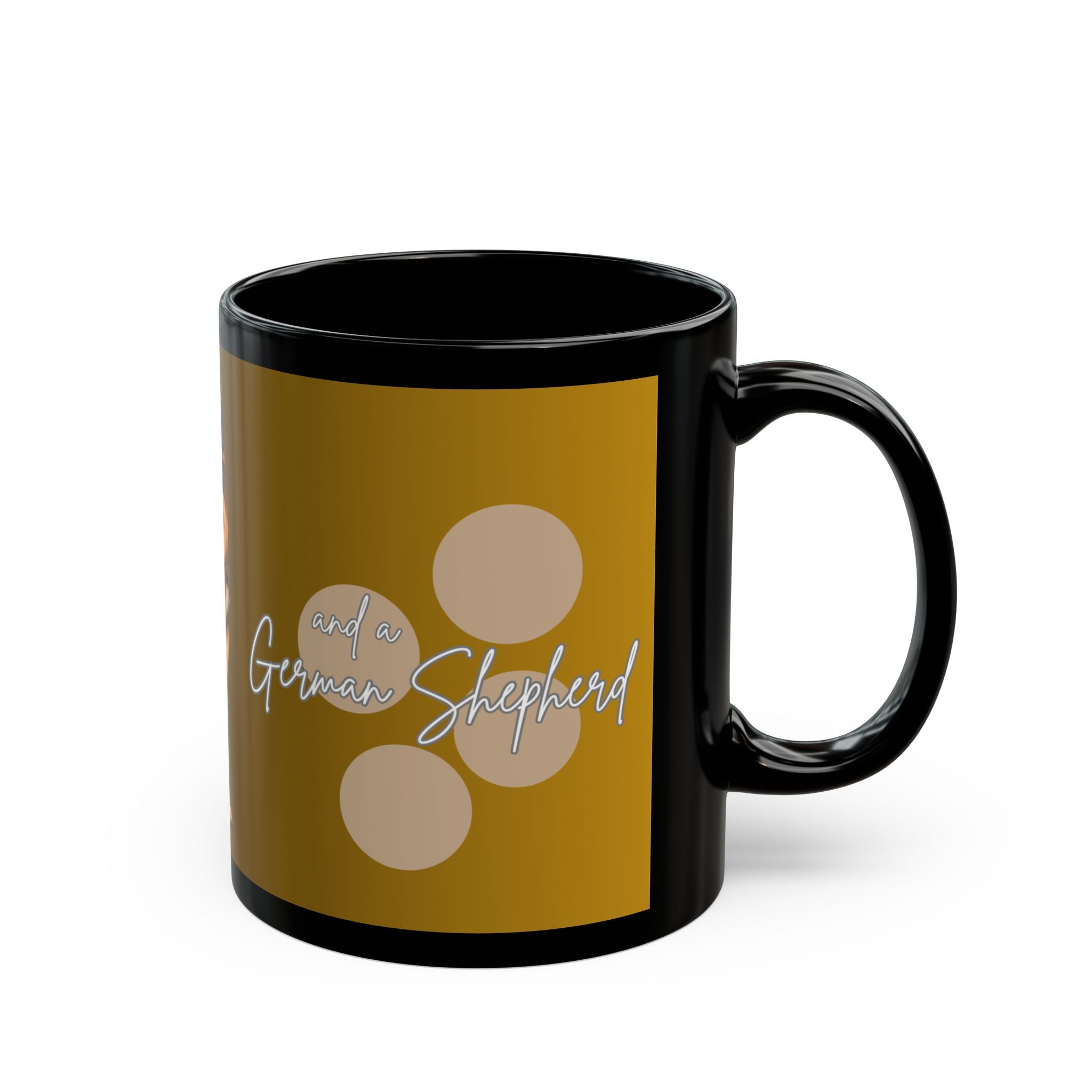 German Shepherd Coffee Mug — Pet Lover Black Ceramic Mug (11oz/15oz)