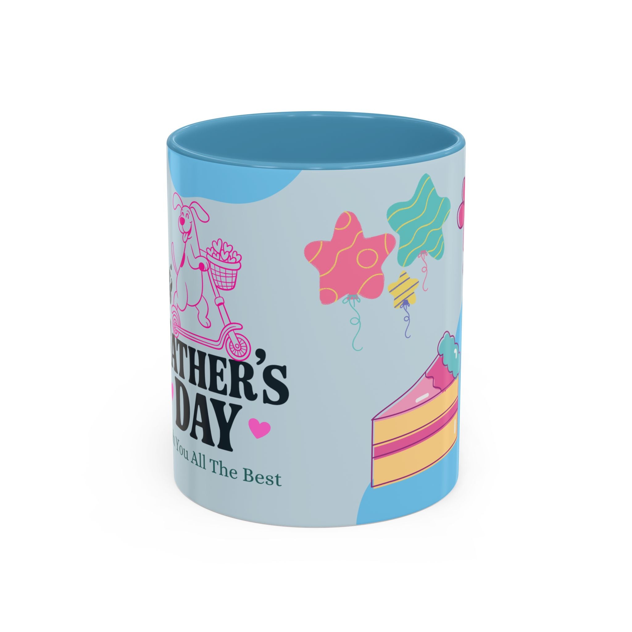 Father's Day Coffee Mug – Cute Dog on Scooter Design (11/15oz)