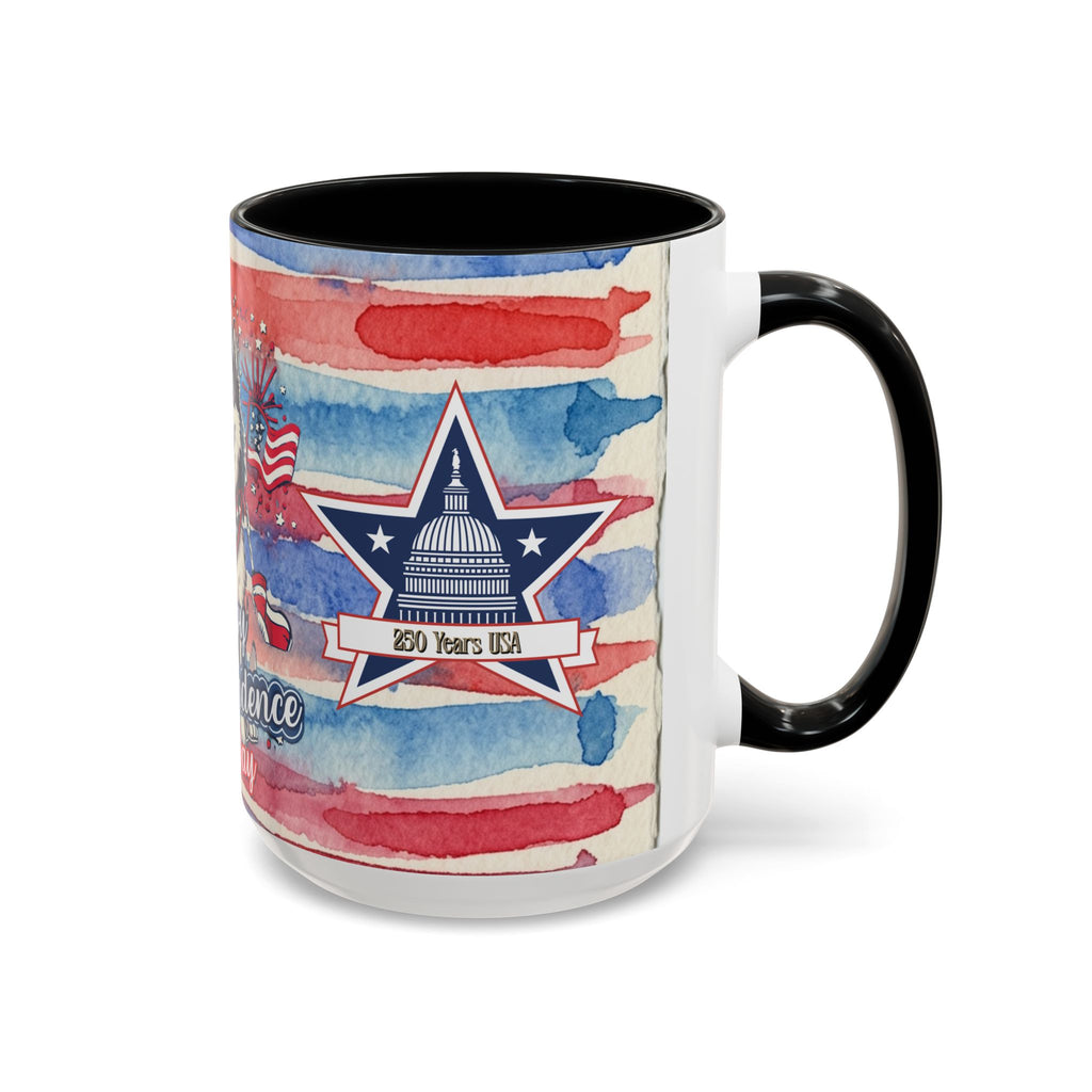 Independence Day Husky Coffee Mug — Happy 4th of July Patriotic Accent Mug (11/15oz)