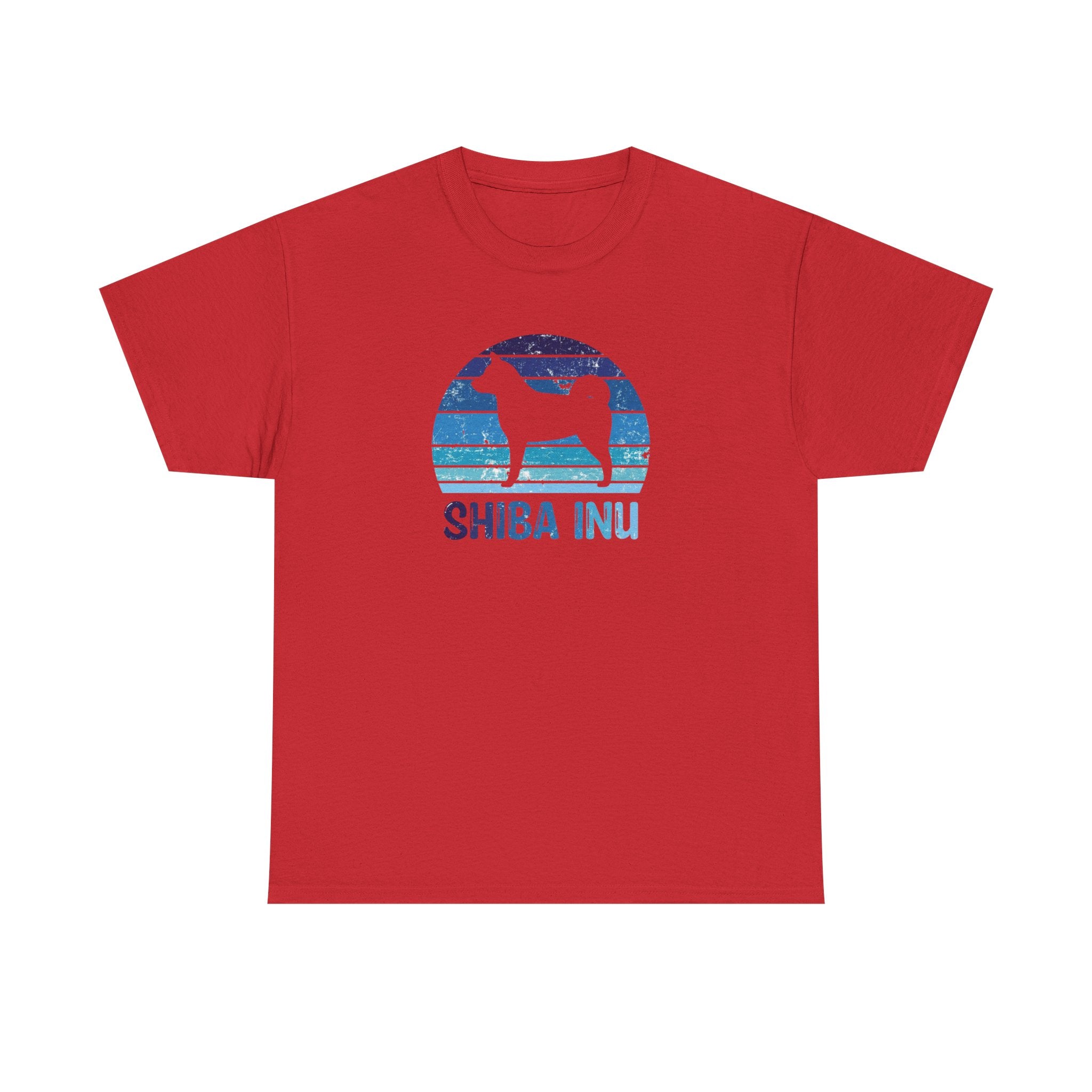 Shiba Inu Retro Sunset T-Shirt – Unisex Dog Lover Graphic Tee
