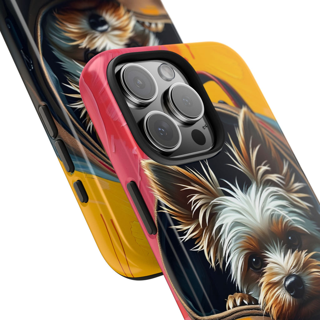 Yorkie Pocket Phone Case – Colorful Cute Yorkshire Terrier Protective Cover