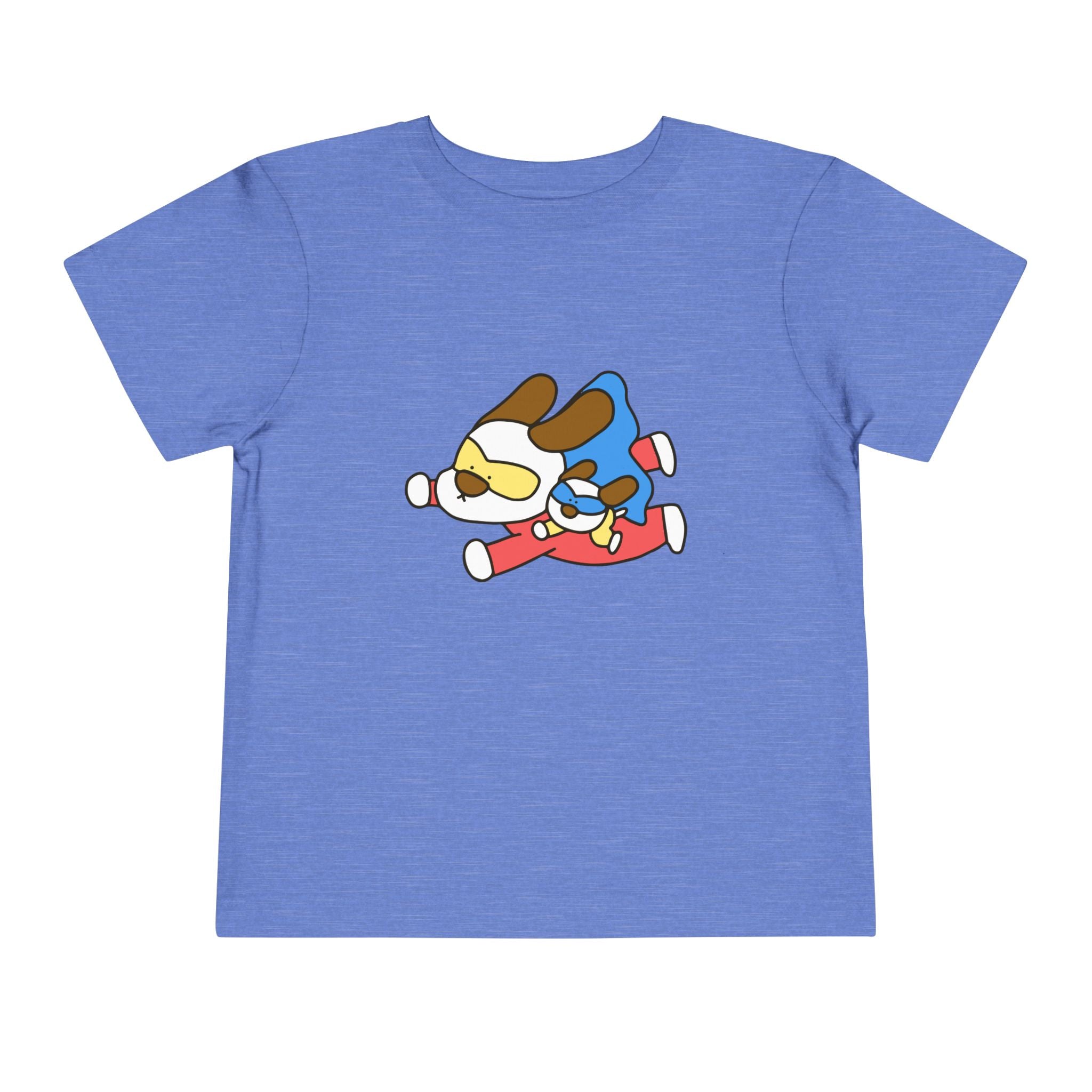 Toddler Tee – Cute Superhero Dog & Puppy Flight Graphic