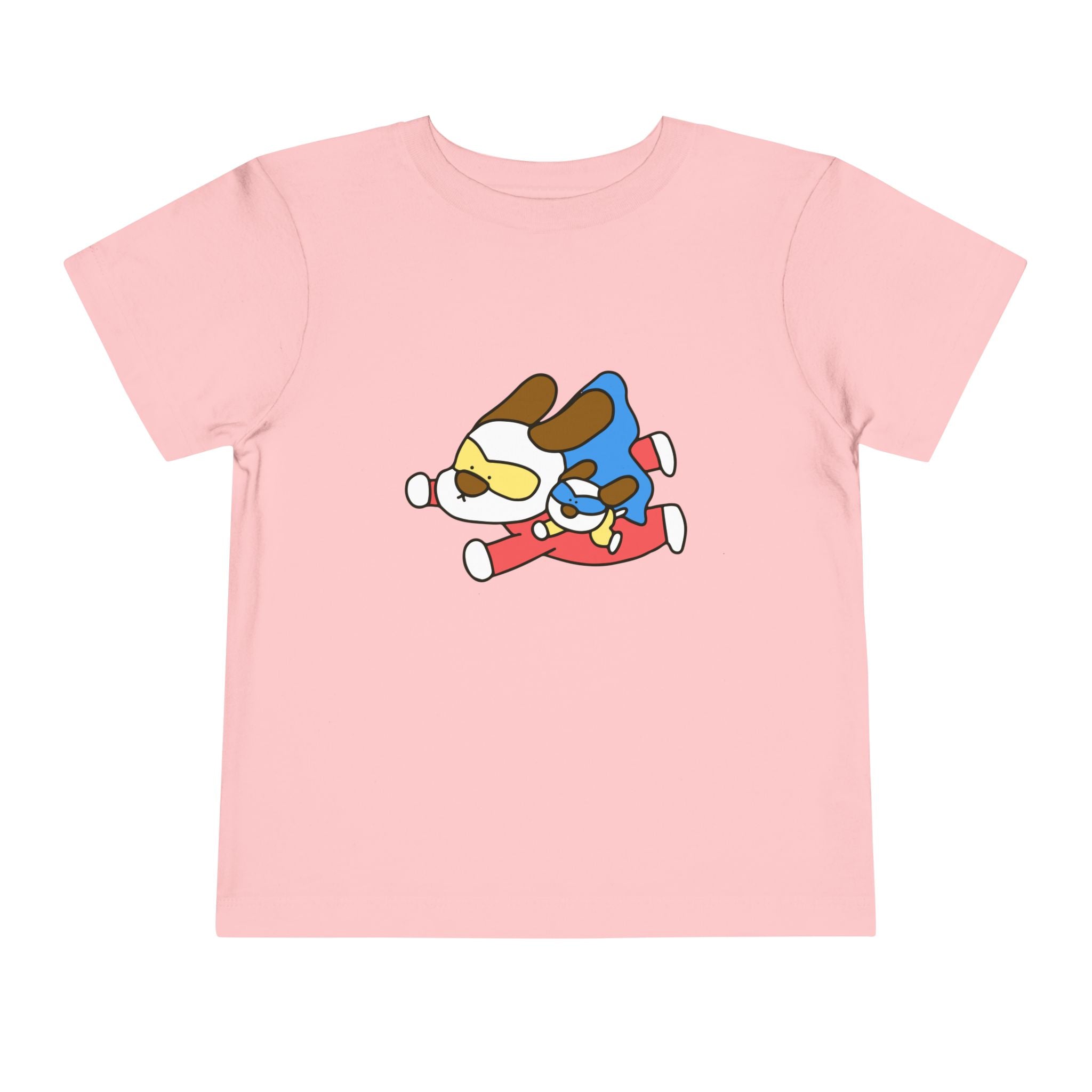 Toddler Tee – Cute Superhero Dog & Puppy Flight Graphic